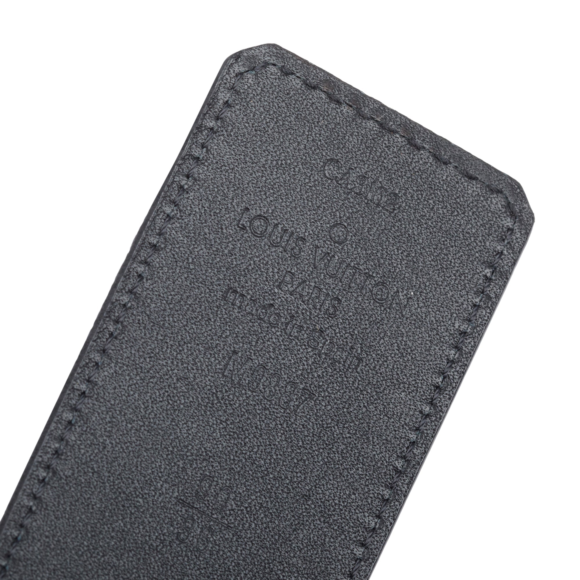 Louis Vuitton Black & Brown Calfskin Leather LV Initiales 40 MM Reversible Belt, Size 90 38