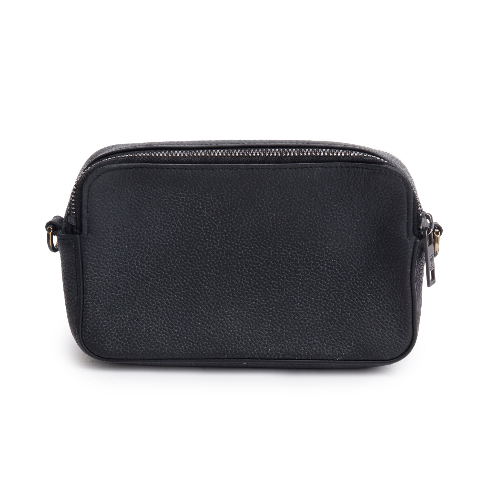 Louis Vuitton Black Calfskin Leather Alpha Wearable Wallet Crossbody