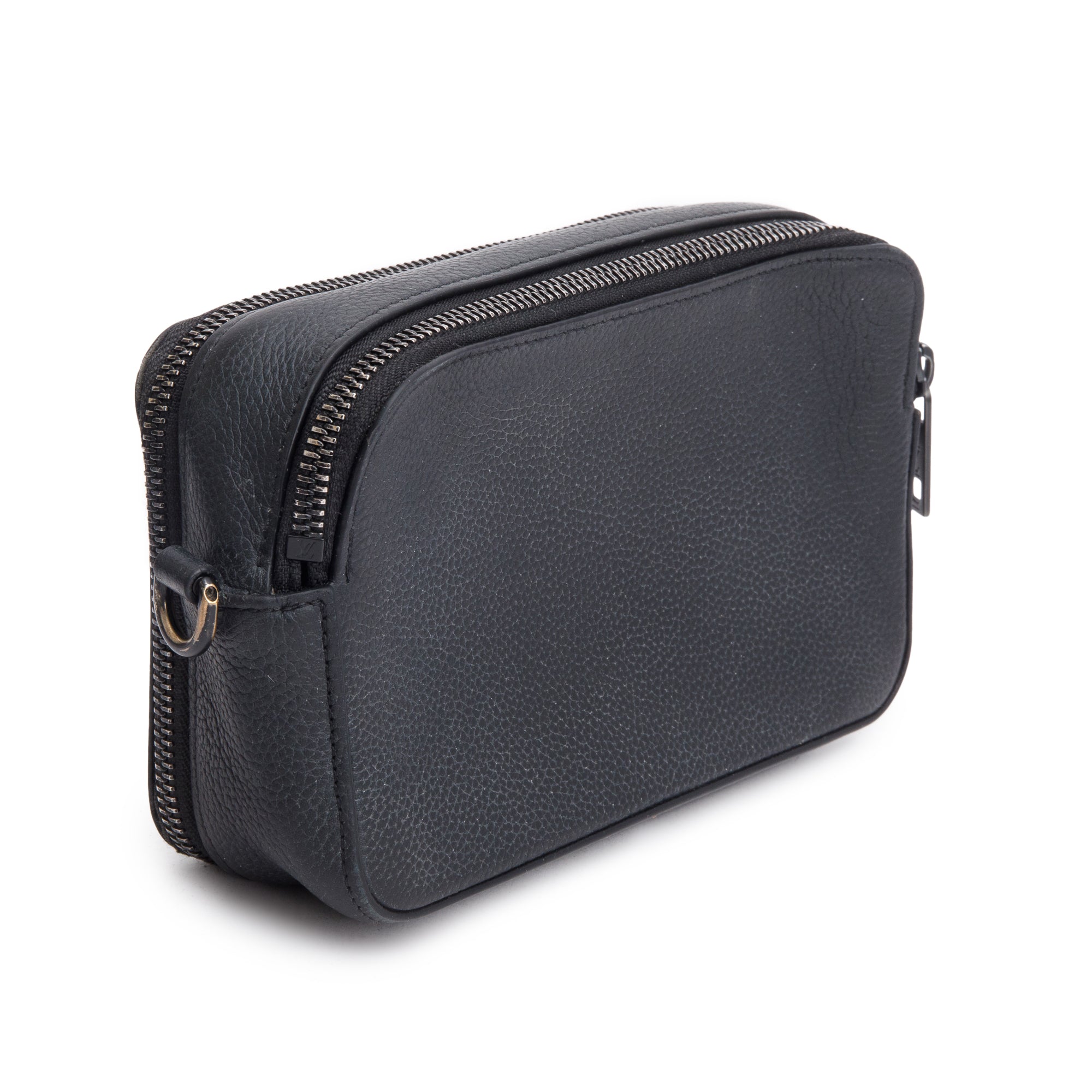 Louis Vuitton Black Calfskin Leather Alpha Wearable Wallet Crossbody