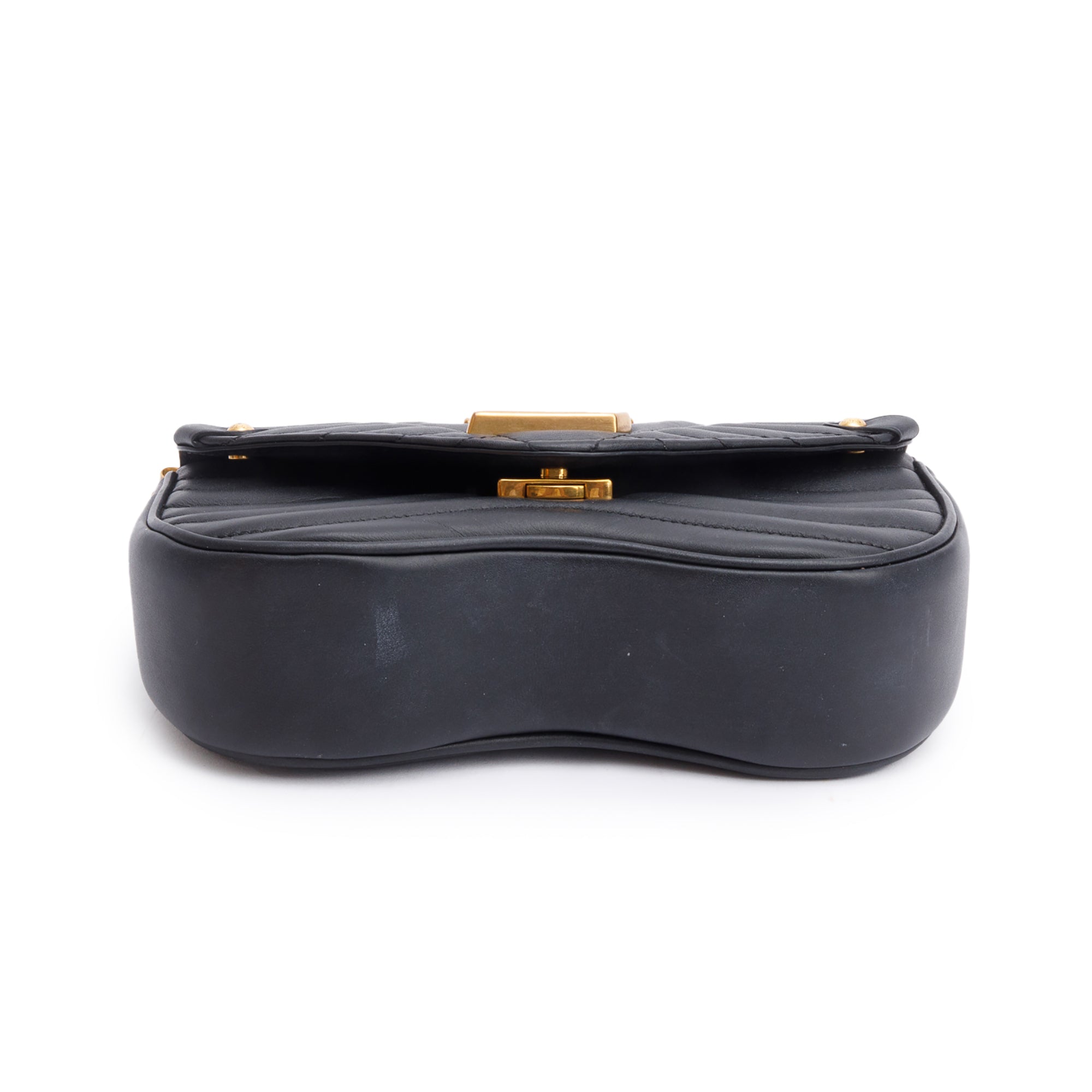 Louis Vuitton Black Cowhide Leather New Wave Chain Bag PM w/ Box