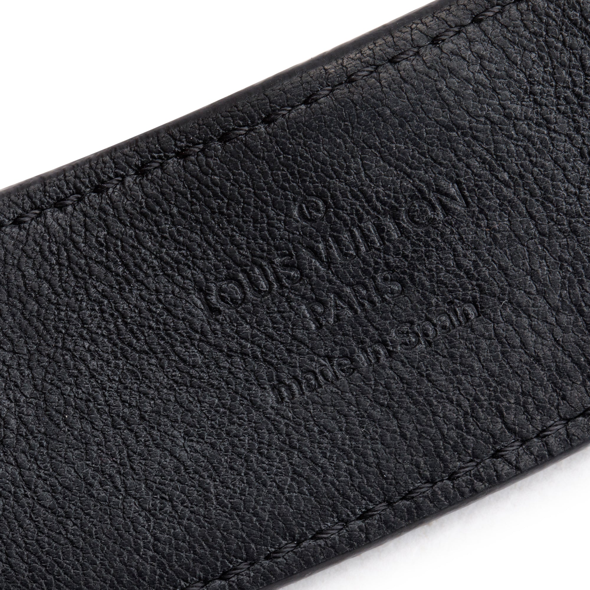 Louis Vuitton Black Damier Graphite Saint-Cure 32 MM Belt, Size 100 40 w/ Box