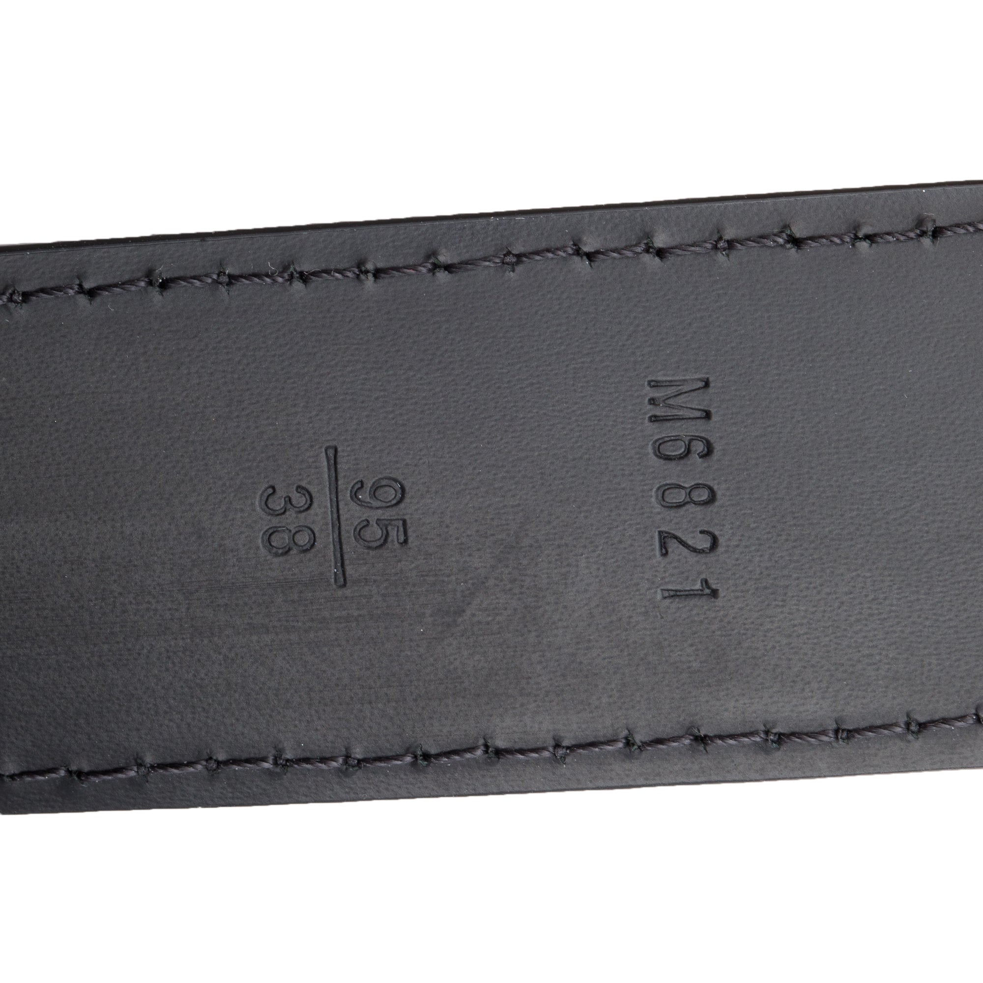 Louis Vuitton Black Damier Graphite Saint-Elysse 30 MM Belt, Size 95 38