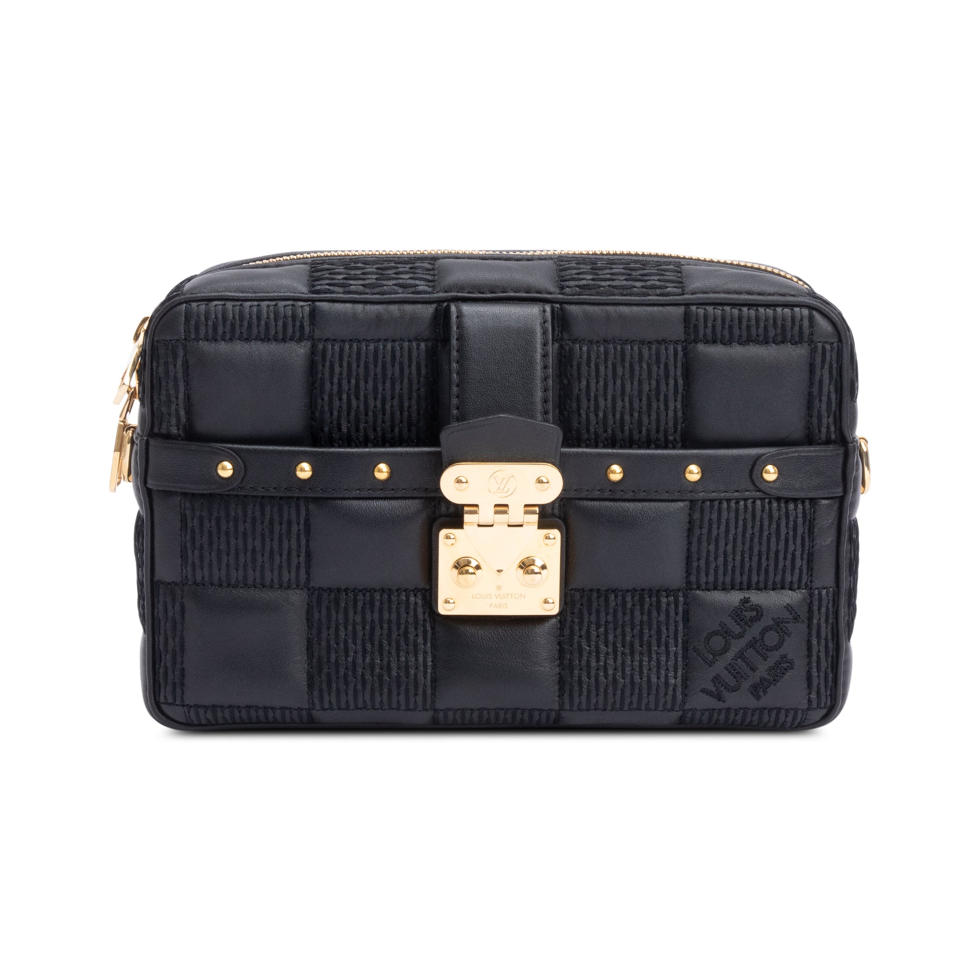 Louis Vuitton Black Damier Quilt Leather Troca PM w/ Straps