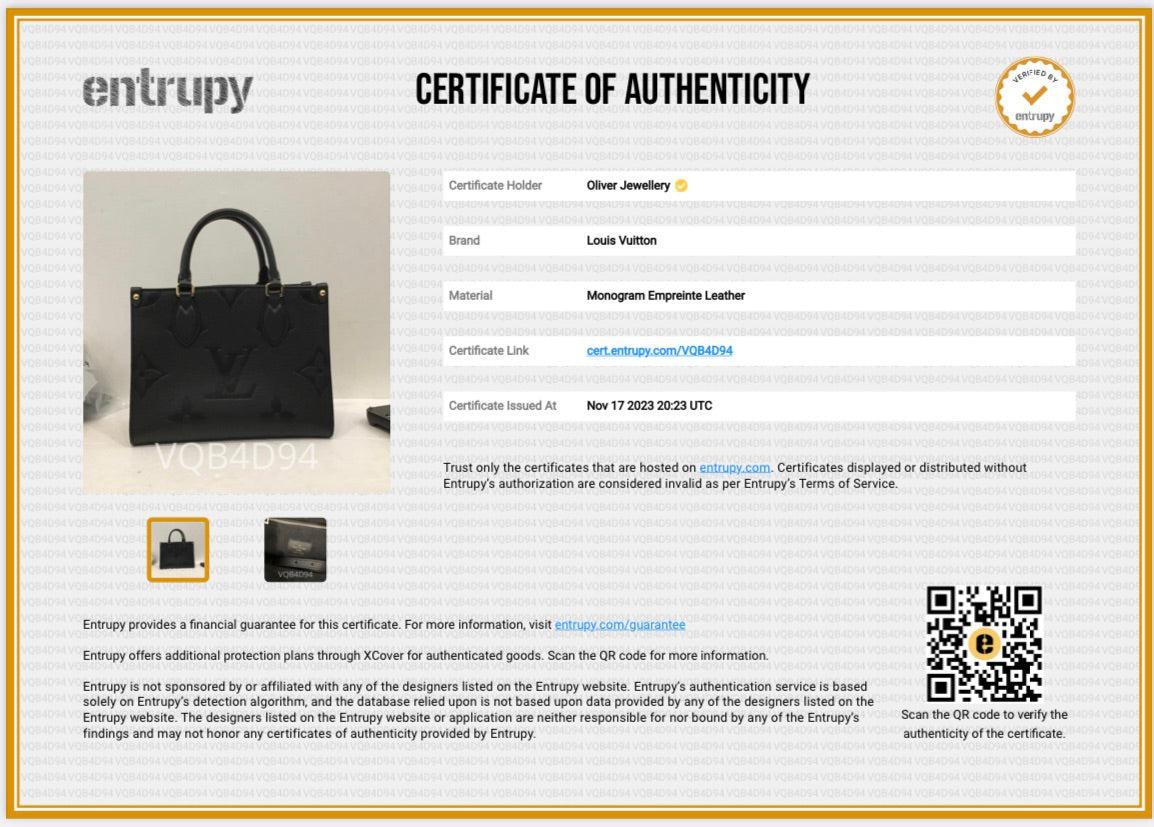 Louis Vuitton Black Empreinte Monogram OnTheGo PM w/ Strap