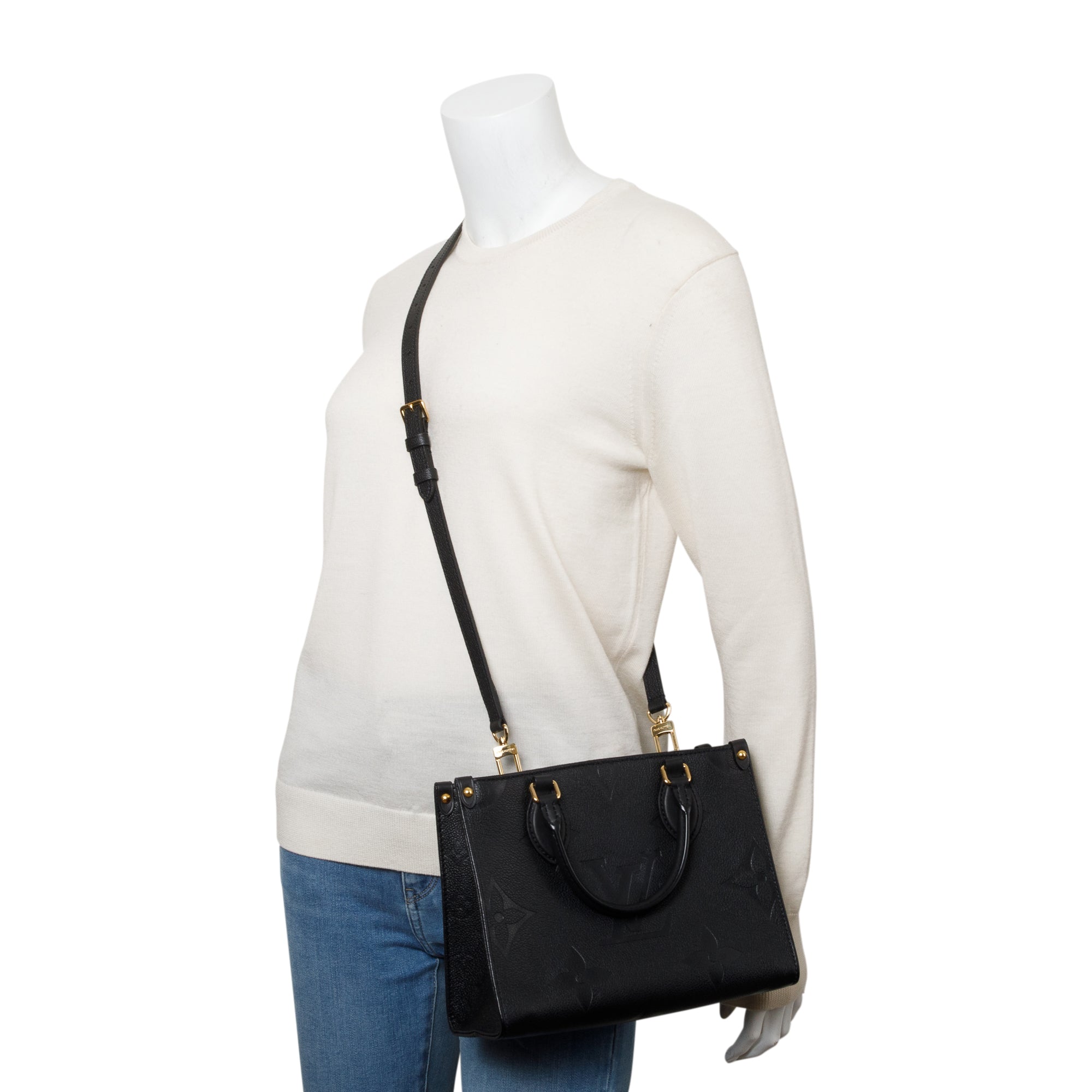 Louis Vuitton Black Empreinte Monogram OnTheGo PM w/ Strap