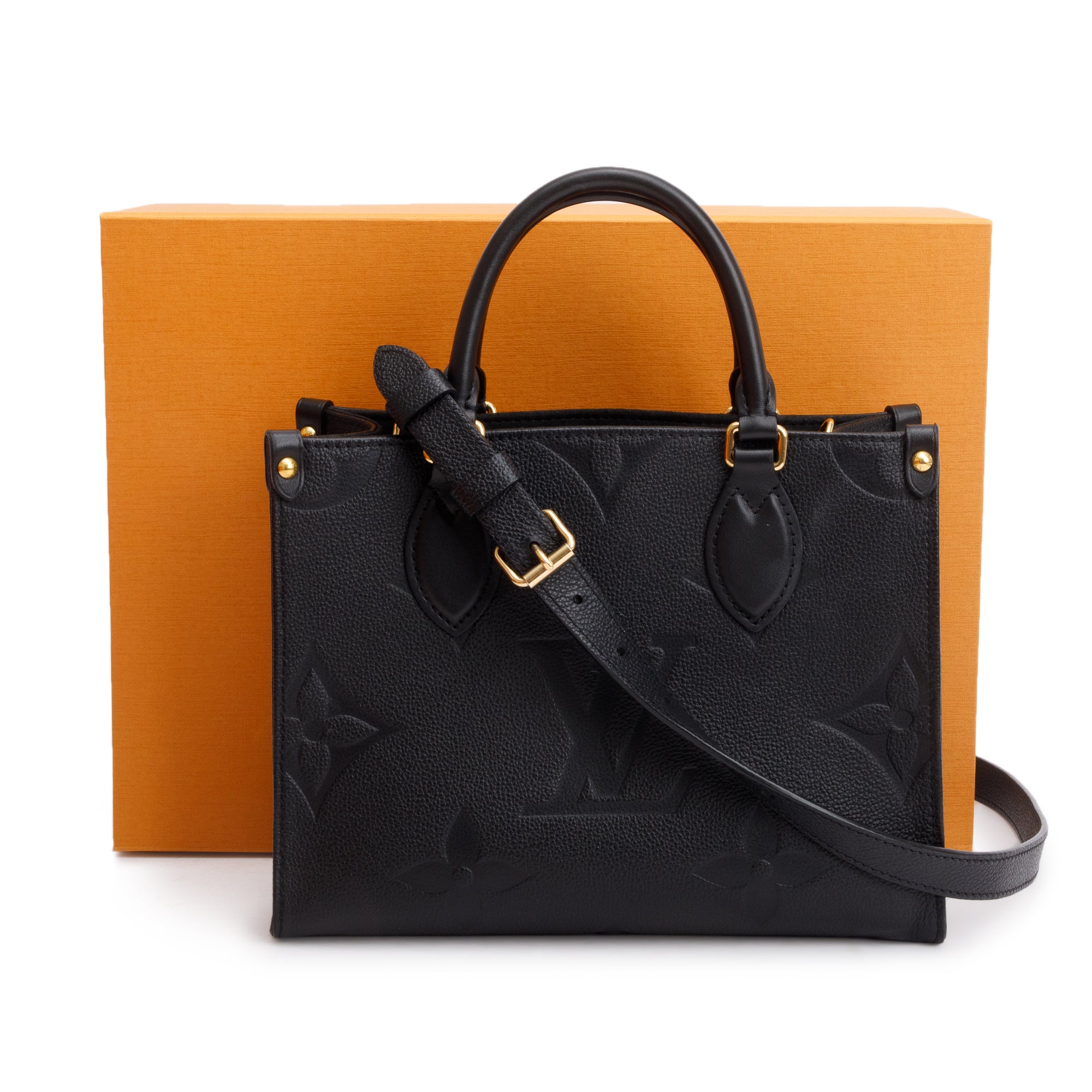 Louis Vuitton Black Empreinte Monogram OnTheGo PM w/ Strap, Box & Receipt