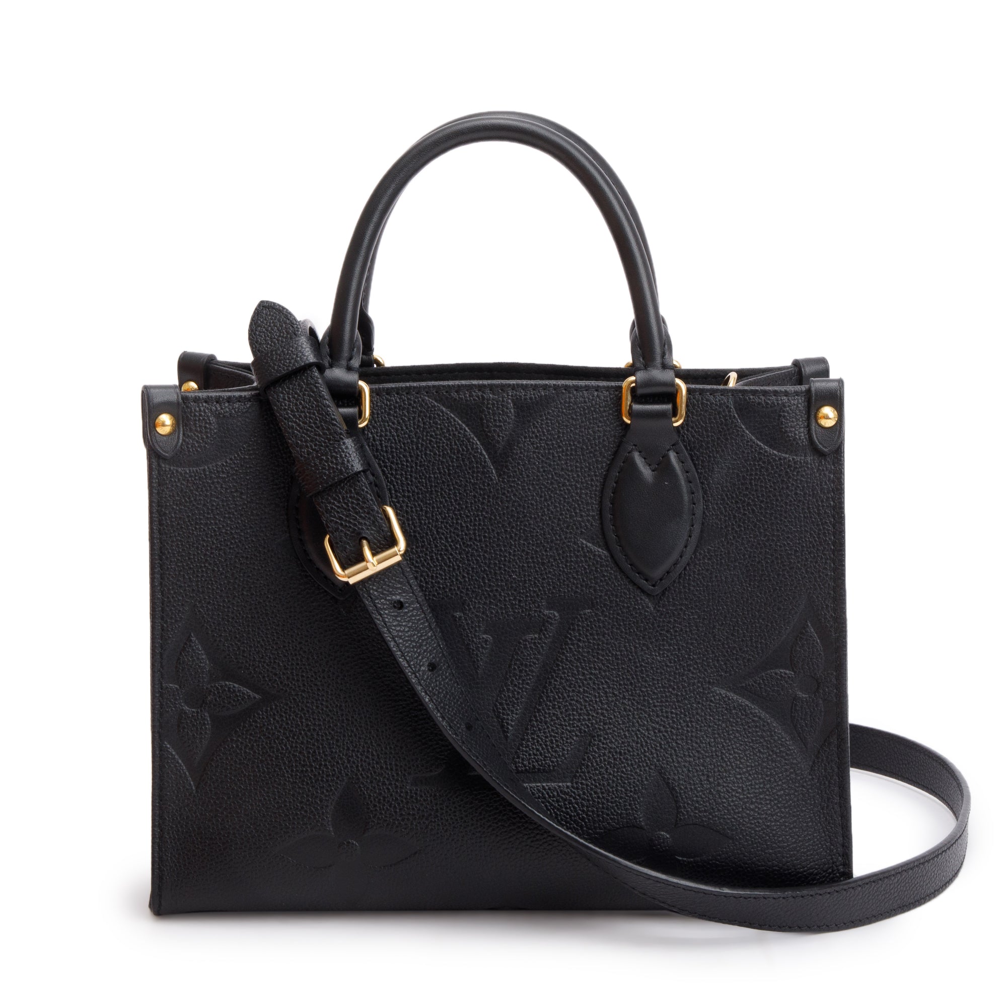 Louis Vuitton Black Empreinte Monogram OnTheGo PM w/ Strap, Box & Receipt