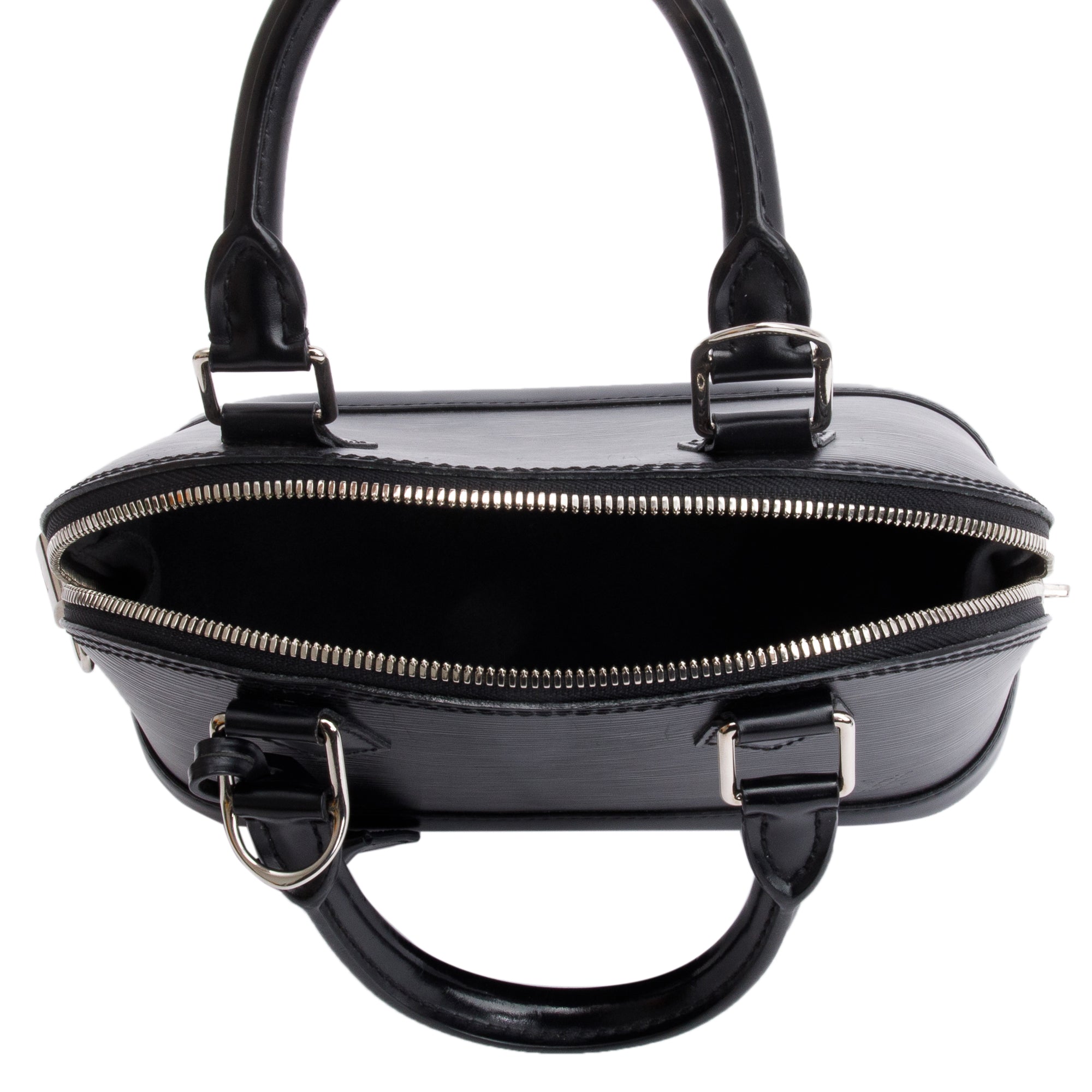 Louis Vuitton Black Epi Leather Alma BB w/ Box & Strap
