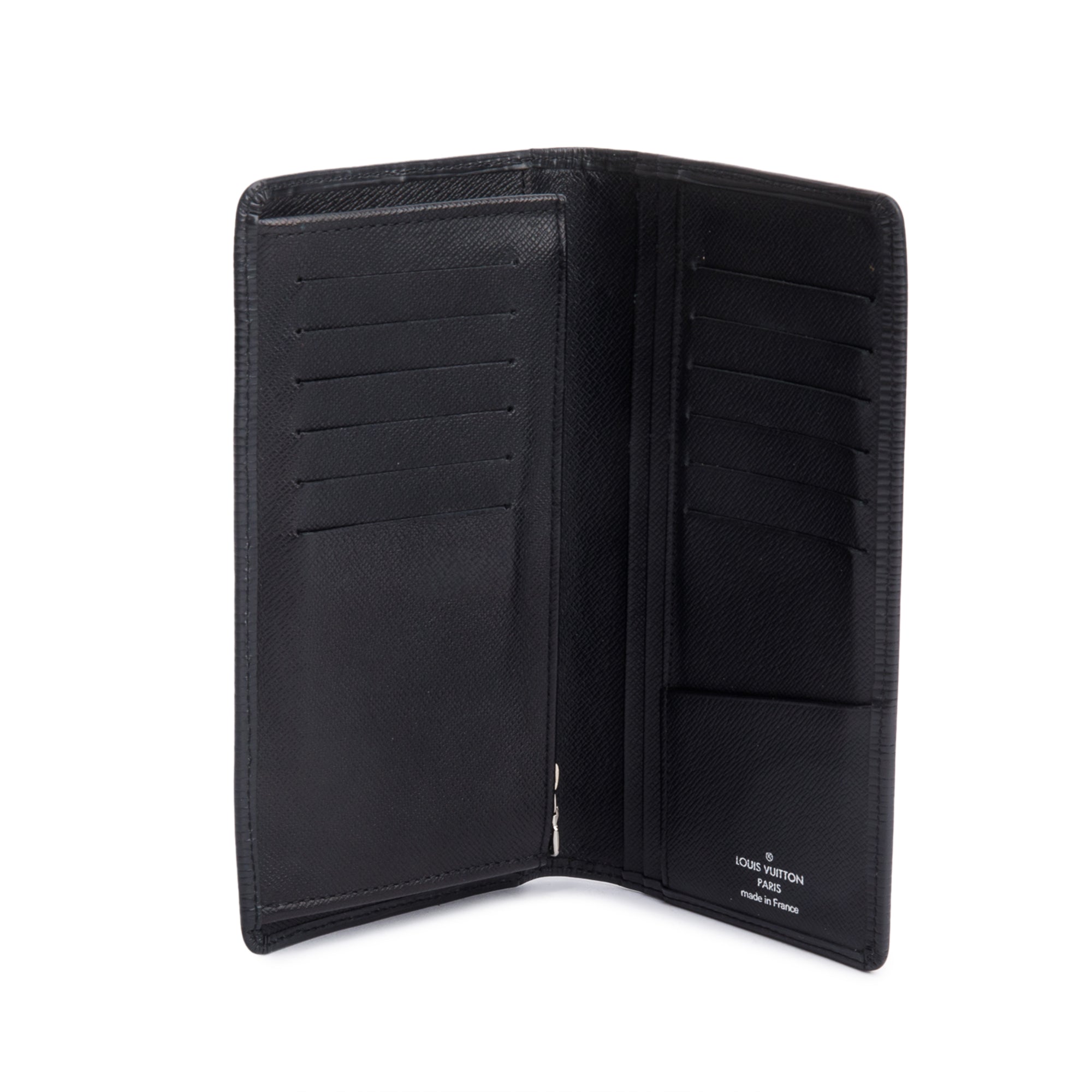 Louis Vuitton Black Epi Leather Brazza Wallet w/ Box