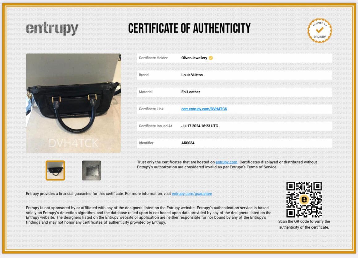 Louis Vuitton Black Epi Leather Dhanura PM w/ Strap