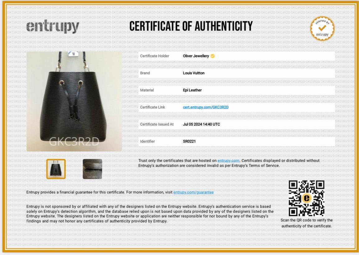 Louis Vuitton Black Epi Leather Neonoe MM w/ Box & Receipt