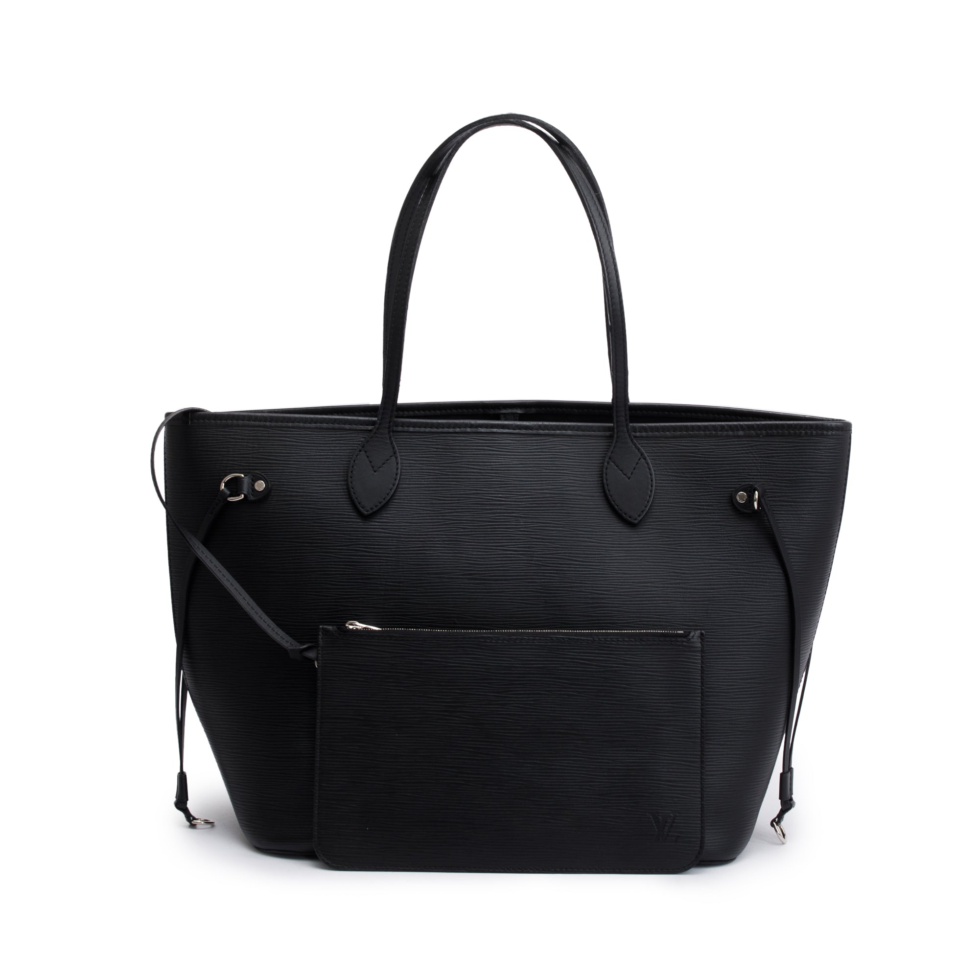 Louis Vuitton Black Epi Leather Neverfull MM w/ Pouch