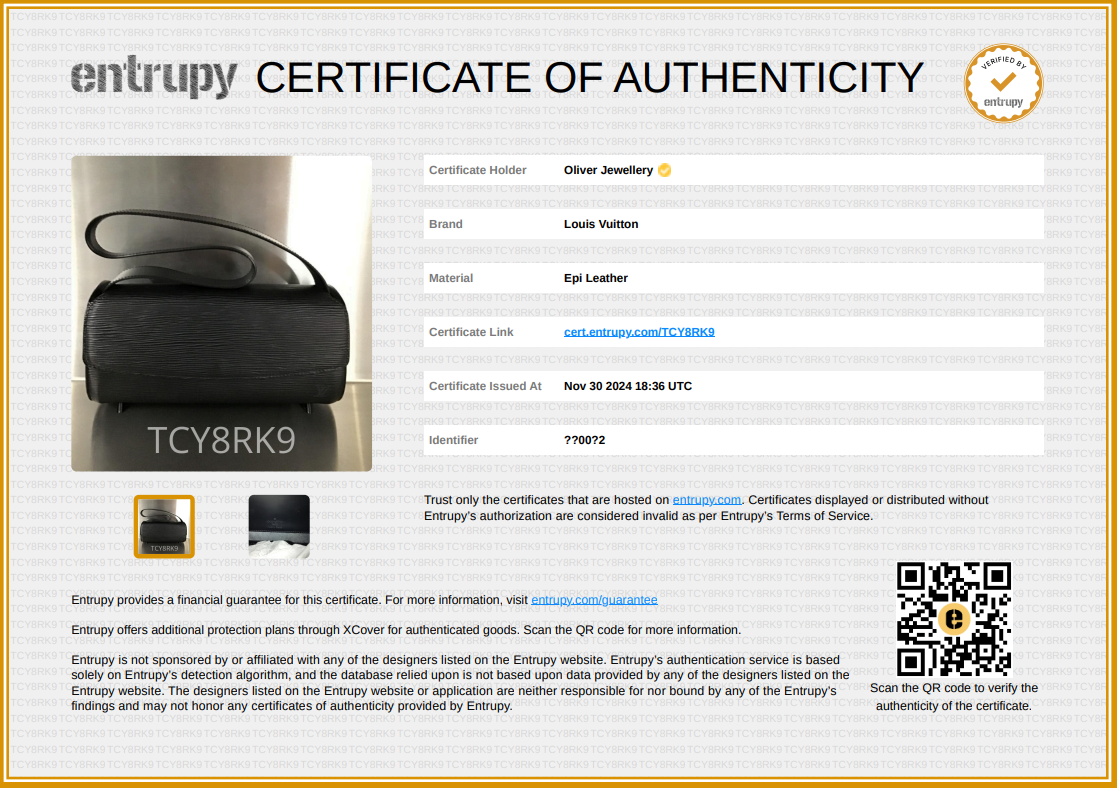 Louis Vuitton Black Epi Leather Nocturne PM