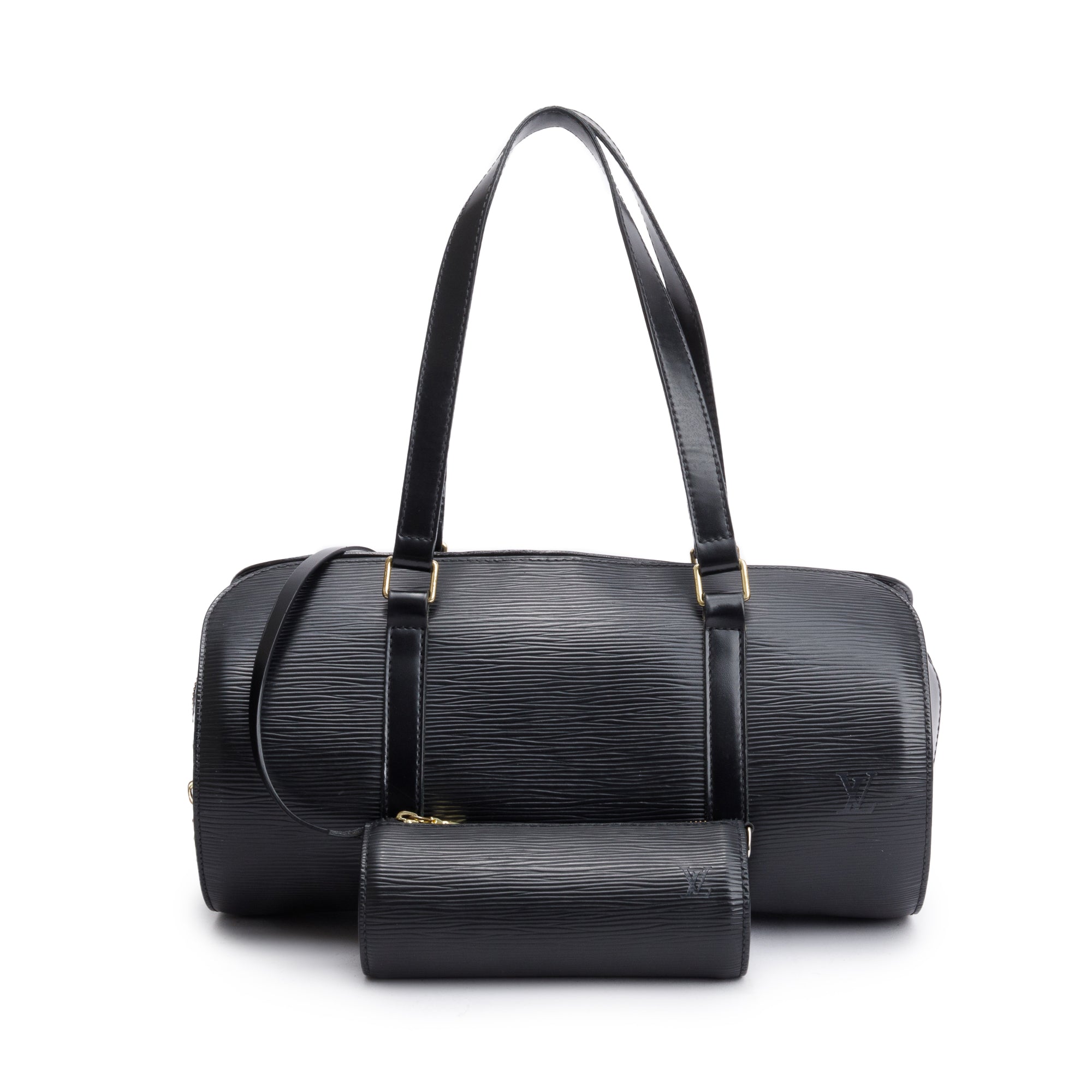 Louis Vuitton Black Epi Leather Papillon 30 w/ Pochette