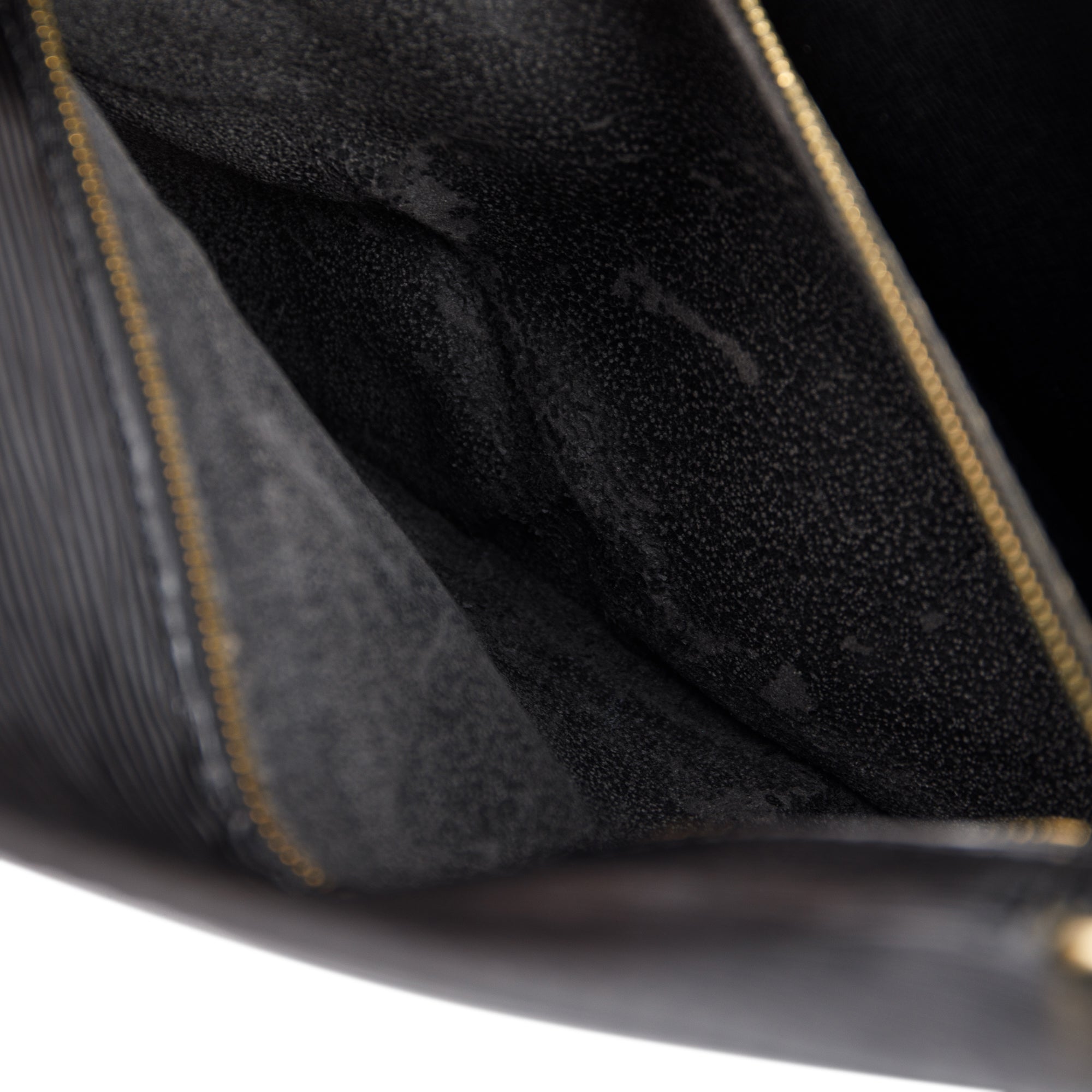 Louis Vuitton Black Epi Leather Pochette Sellier Dragonne Wristlet Clutch