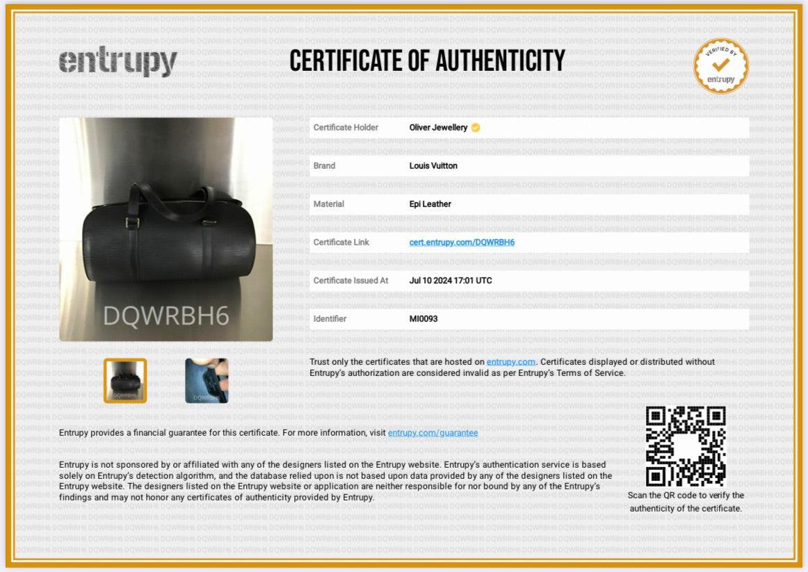 Louis Vuitton Black Epi Leather Soufflot Bag