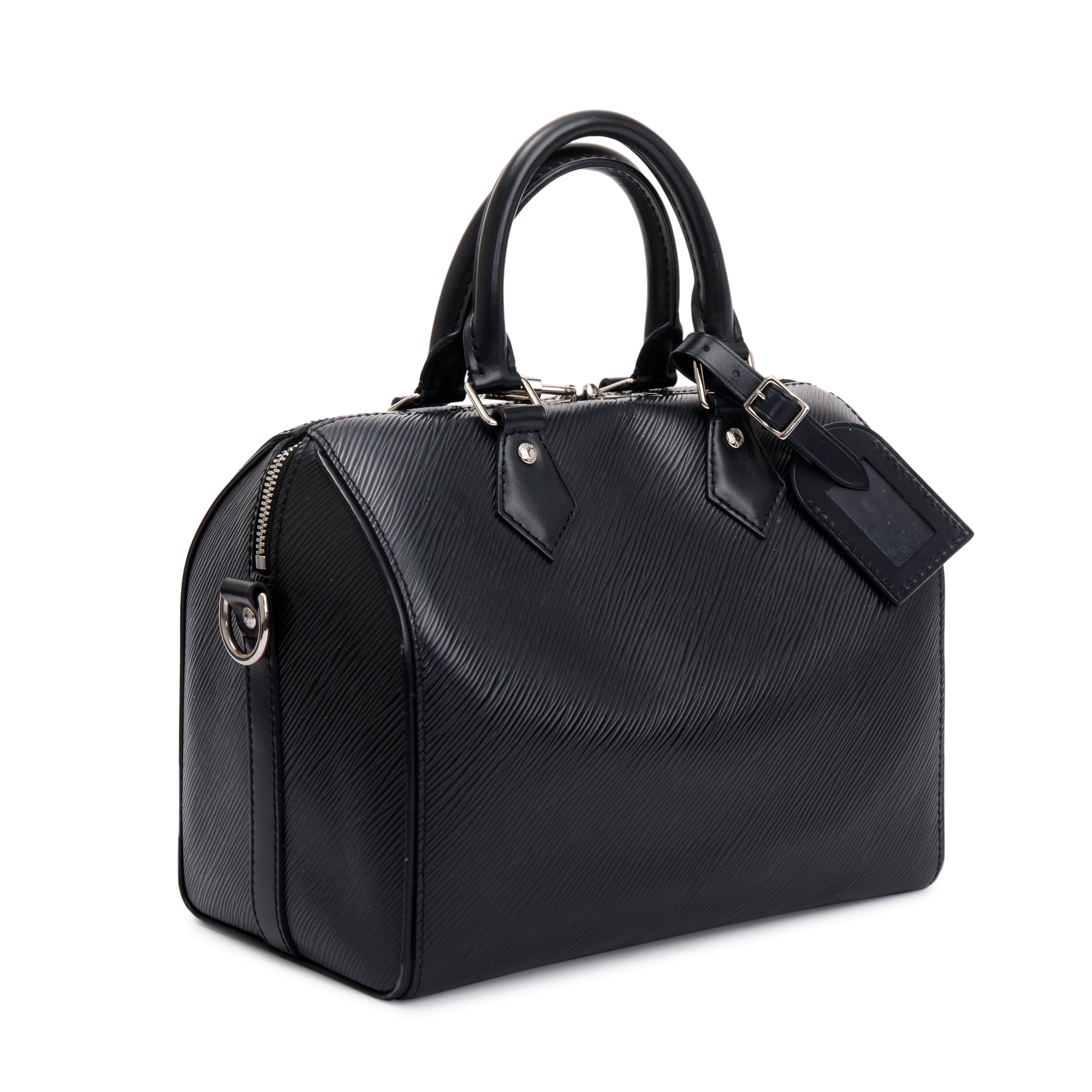 Louis Vuitton Black Epi Leather Speedy Bandouliere 25 w/ Strap