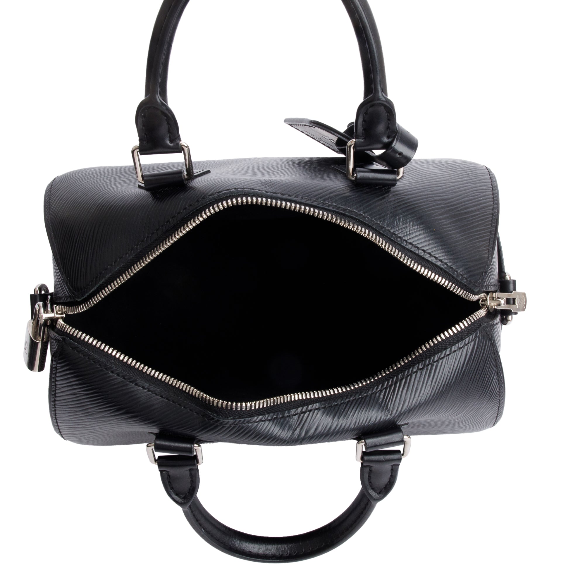 Louis Vuitton Black Epi Leather Speedy Bandouliere 25 w/ Strap