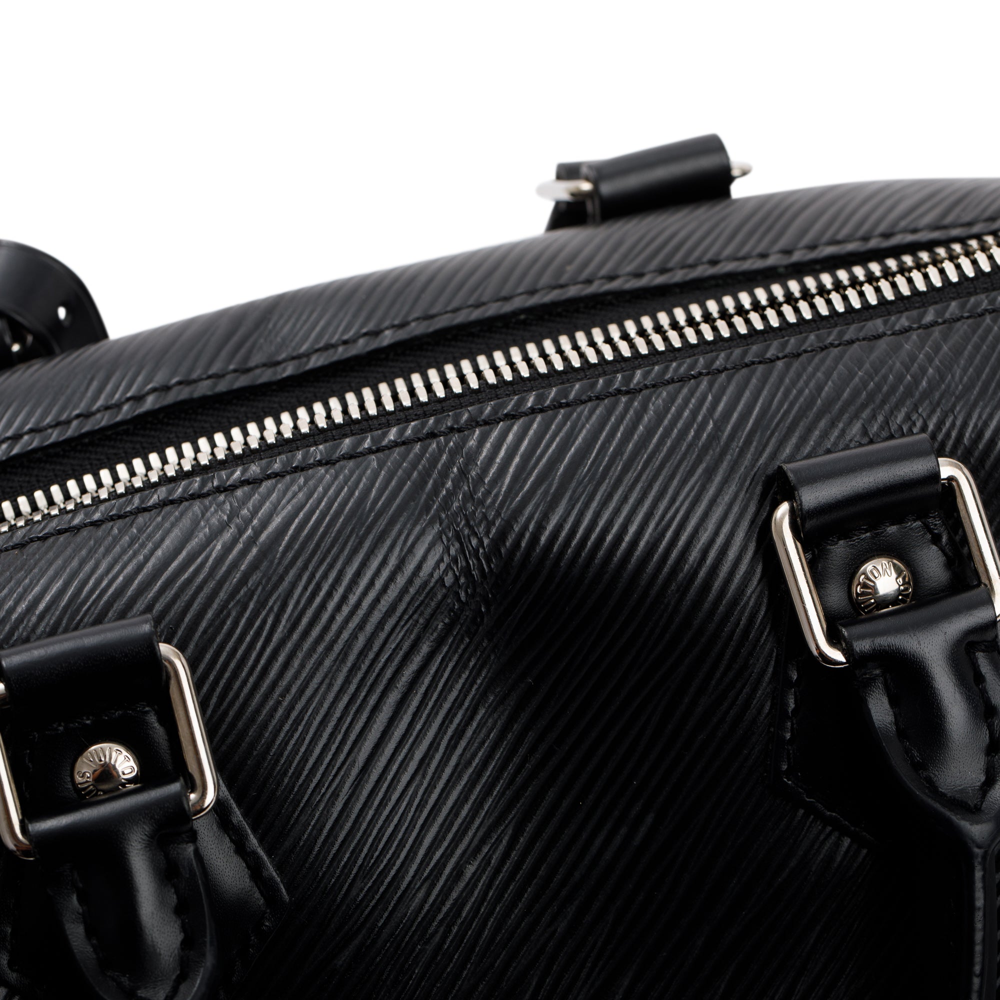 Louis Vuitton Black Epi Leather Speedy Bandouliere 25 w/ Strap & Receipt