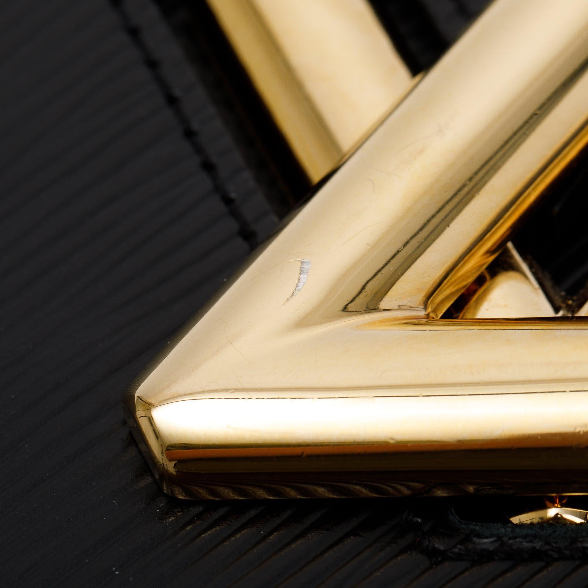 Louis Vuitton Black Epi Leather Twist MM Bag