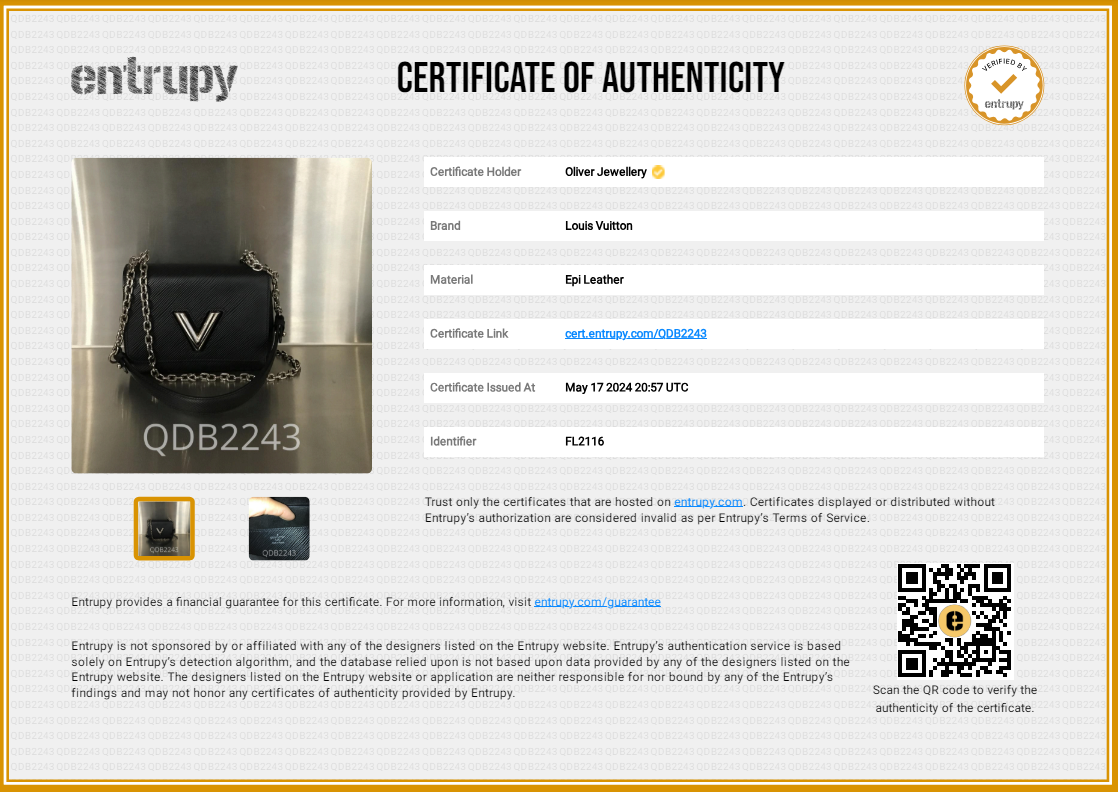 Louis Vuitton Black Epi Leather Twist PM