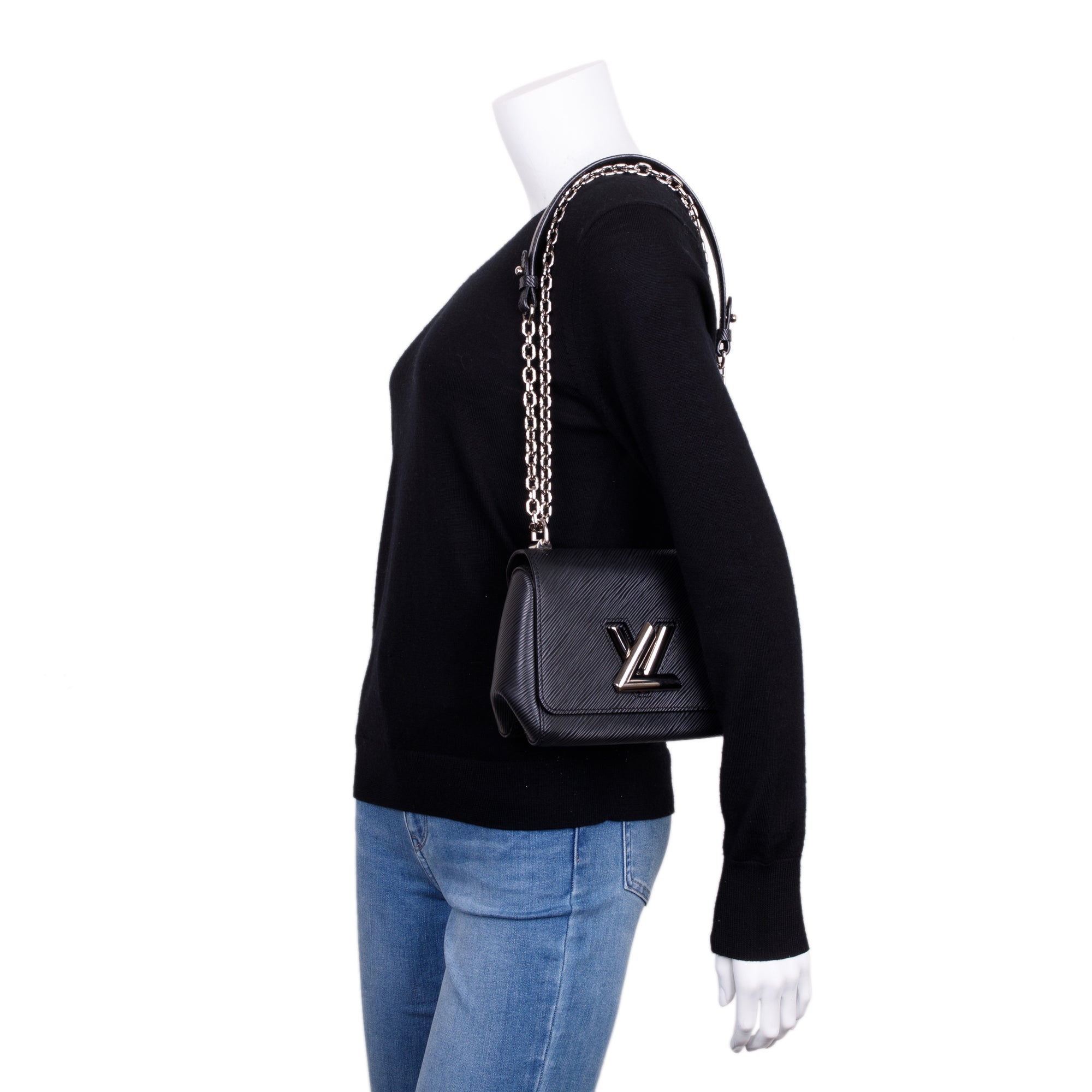 Louis Vuitton Black Epi Leather Twist PM Shoulder Bag