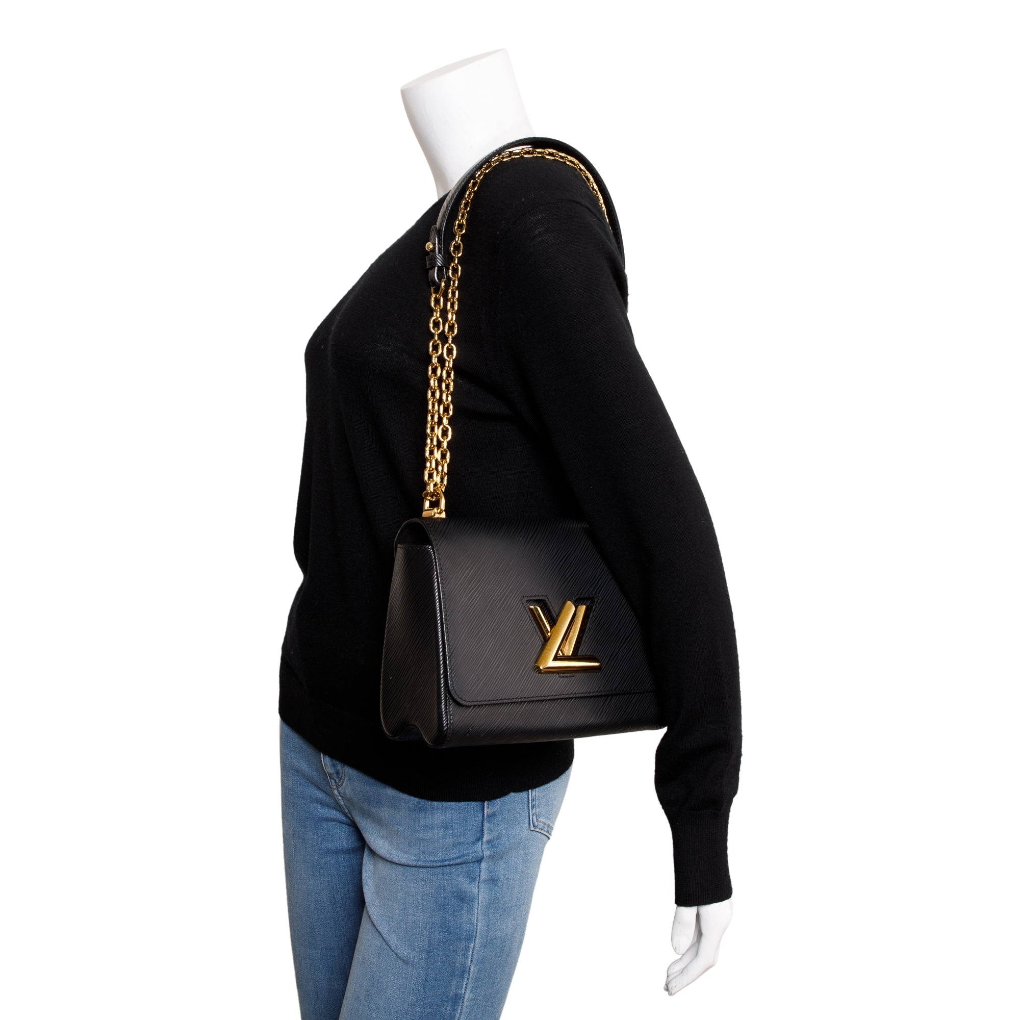 Louis Vuitton Black Epi Leather Twist PM Shoulder Bag