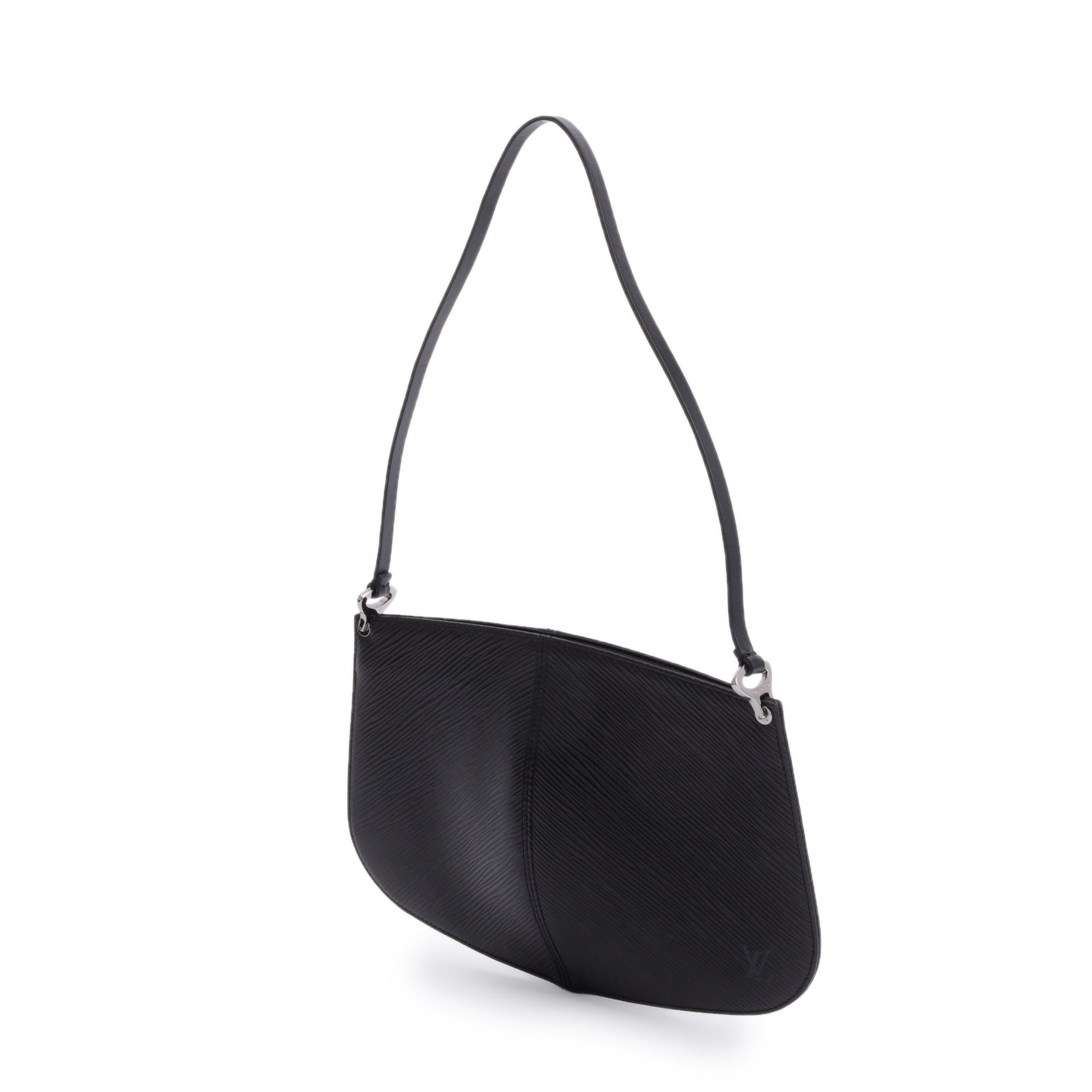 Louis Vuitton Black Epi Pochette Demi-Lune Pochette