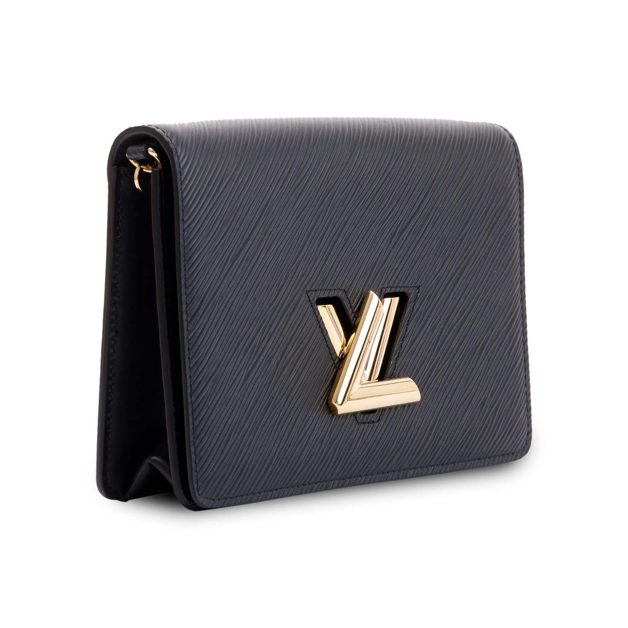 Louis Vuitton Black Epi Twist Belt Chain Wallet w/ Box & Receipt