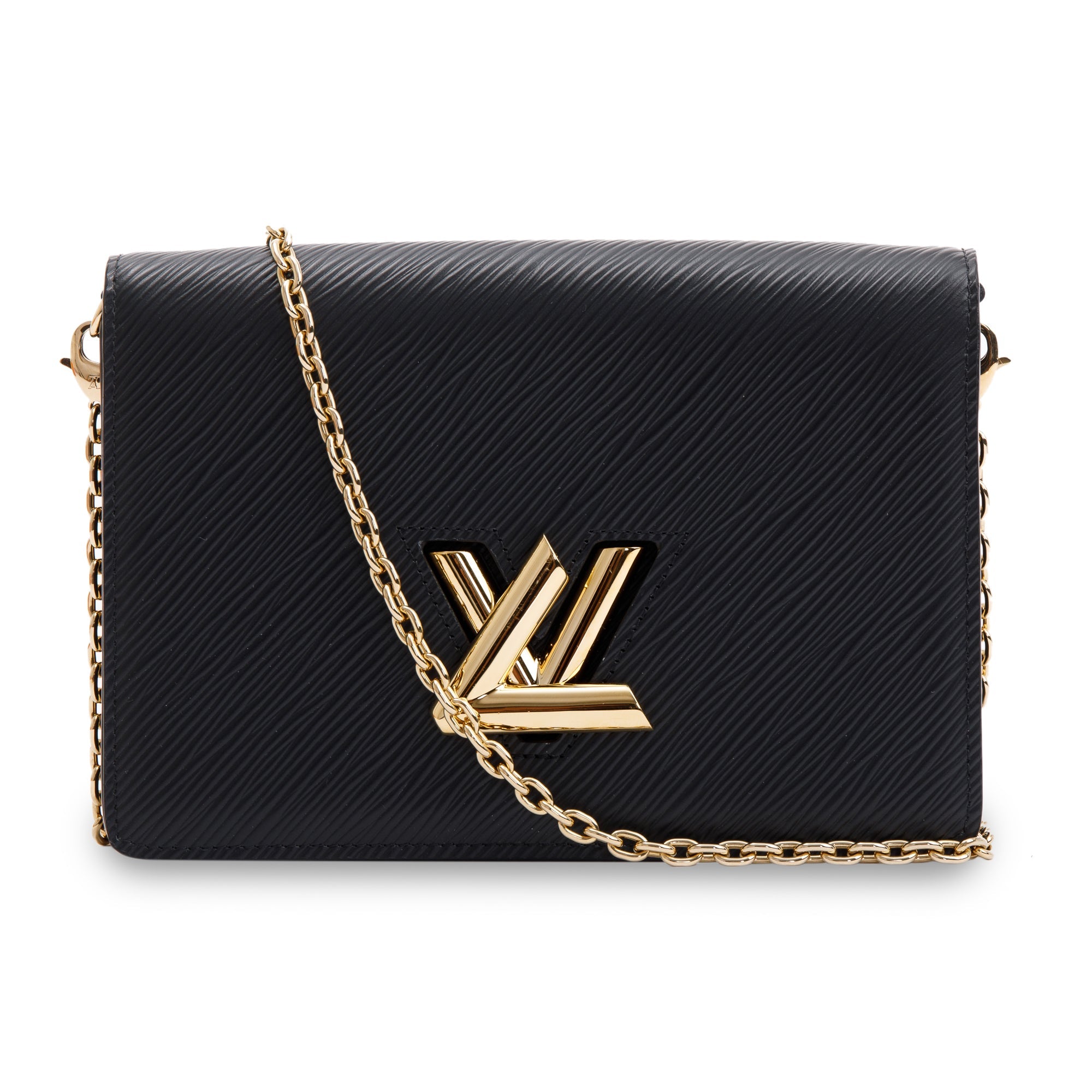 Louis Vuitton Black Epi Twist Belt Chain Wallet w/ Box & Receipt