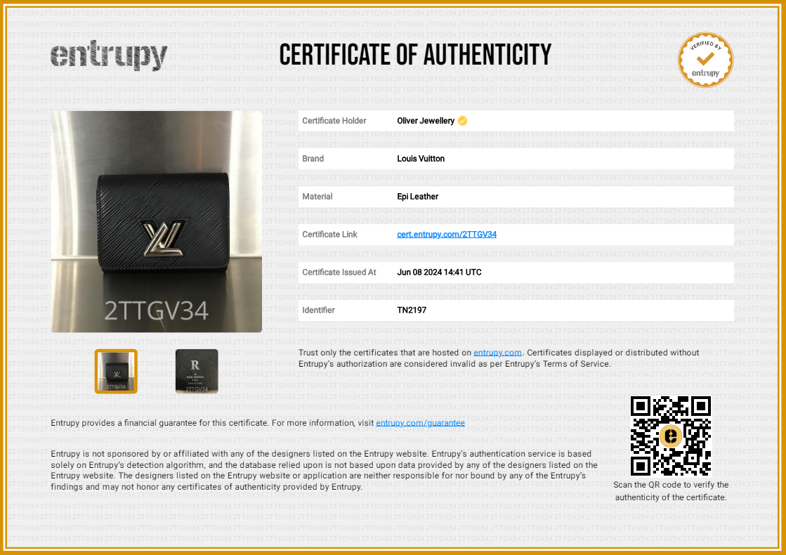 Louis Vuitton Black Epi Twist Compact Wallet