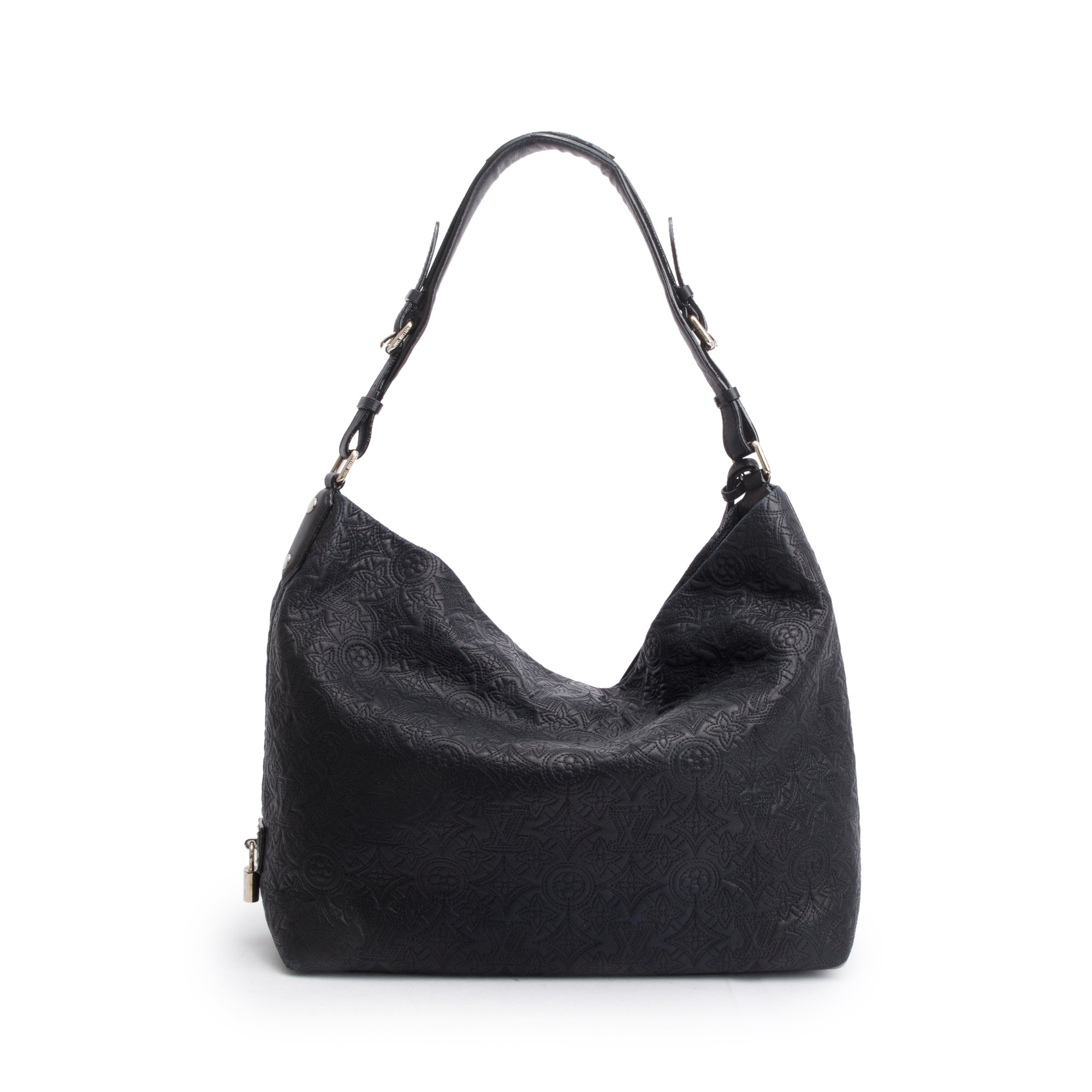 Louis Vuitton Black Lambskin Leather Antheia Ixia MM
