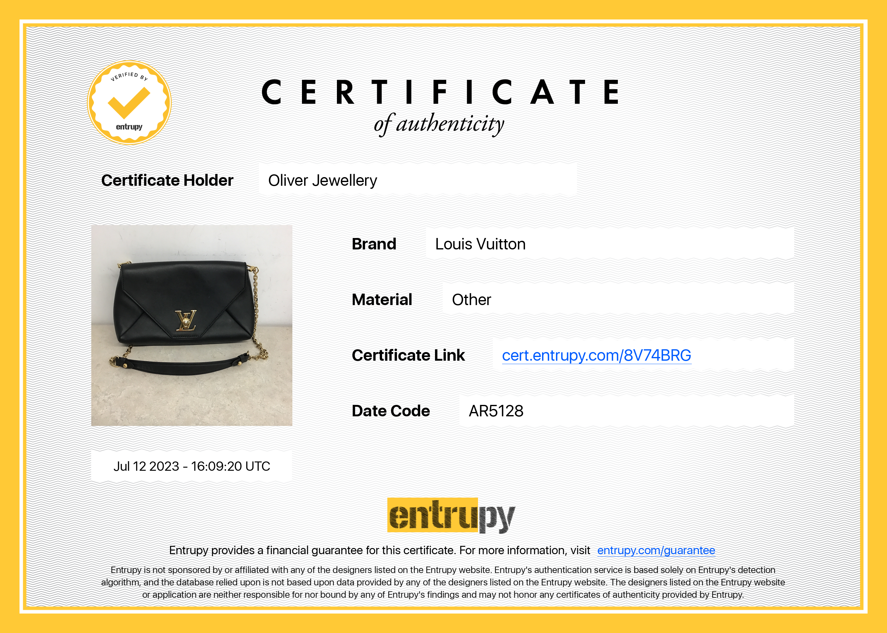 Louis Vuitton Black Leather Love Note Bag