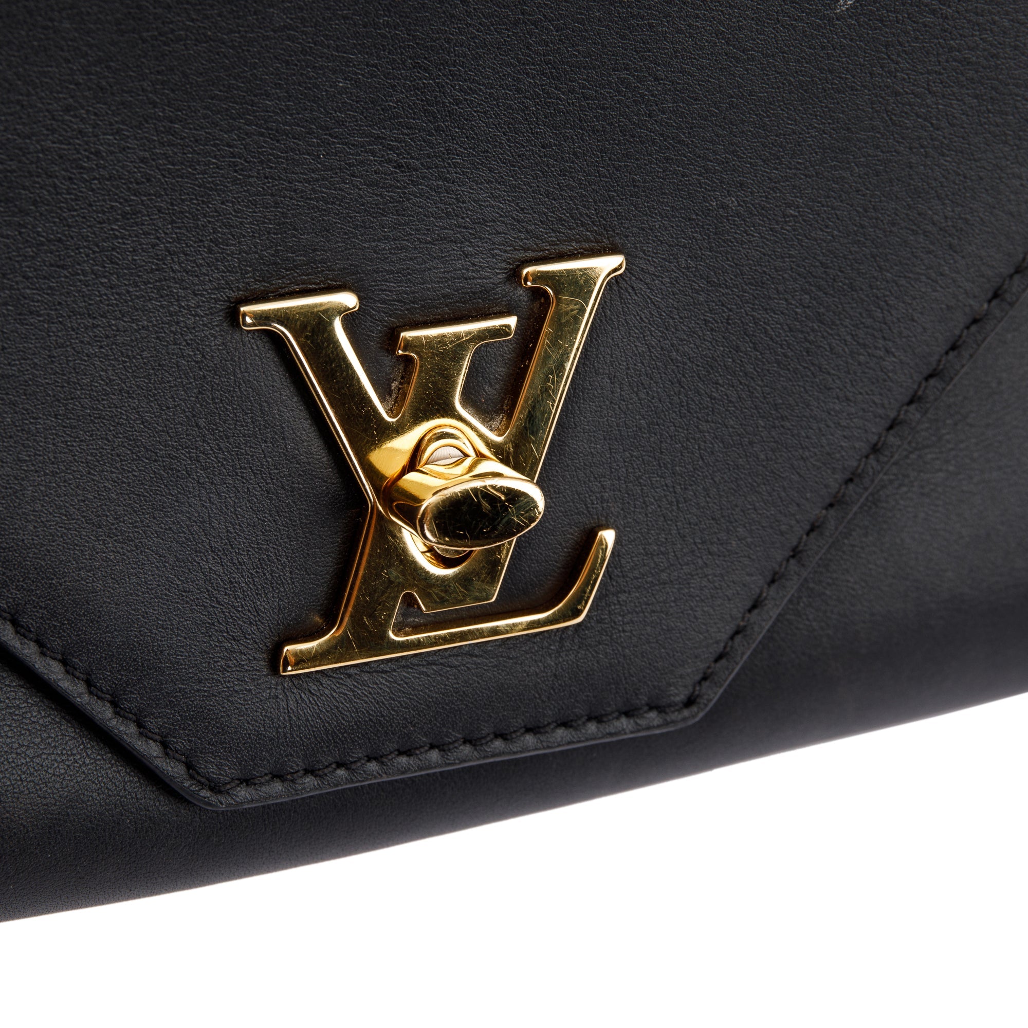 Louis Vuitton Black Leather Love Note Bag