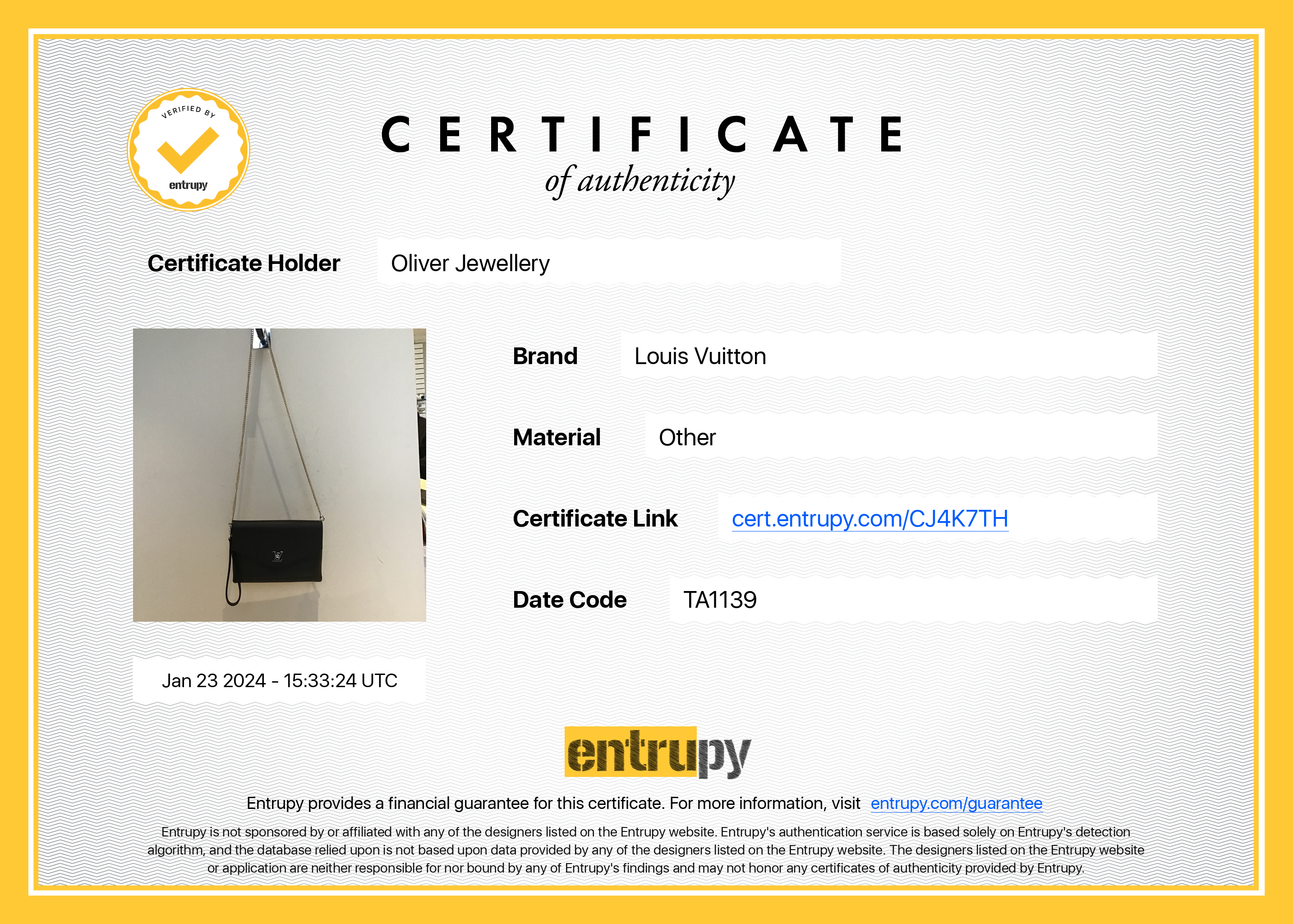 Louis Vuitton Black Leather MyLockME Chain Pochette w/ Box