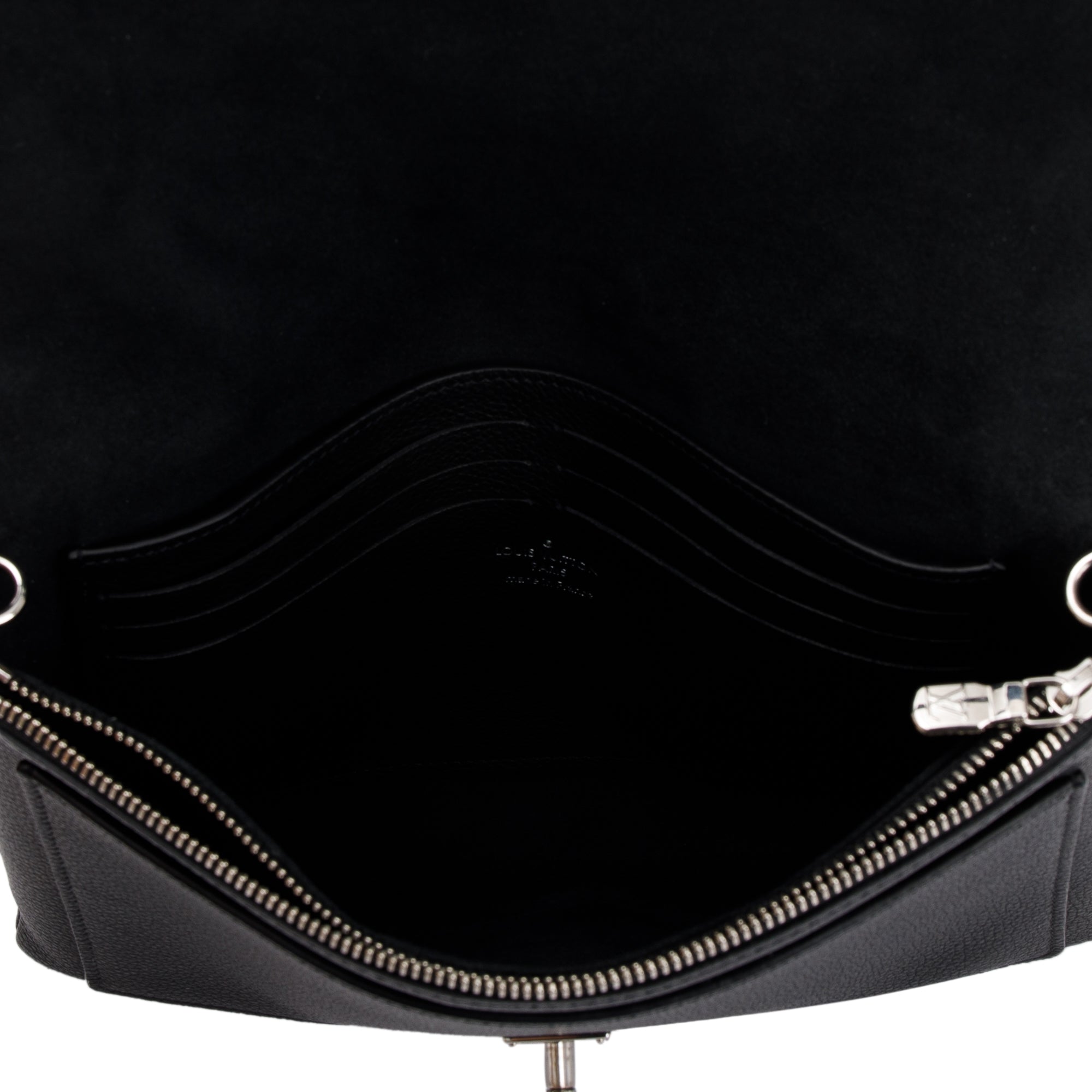 Louis Vuitton Black Leather MyLockME Chain Pochette w/ Box