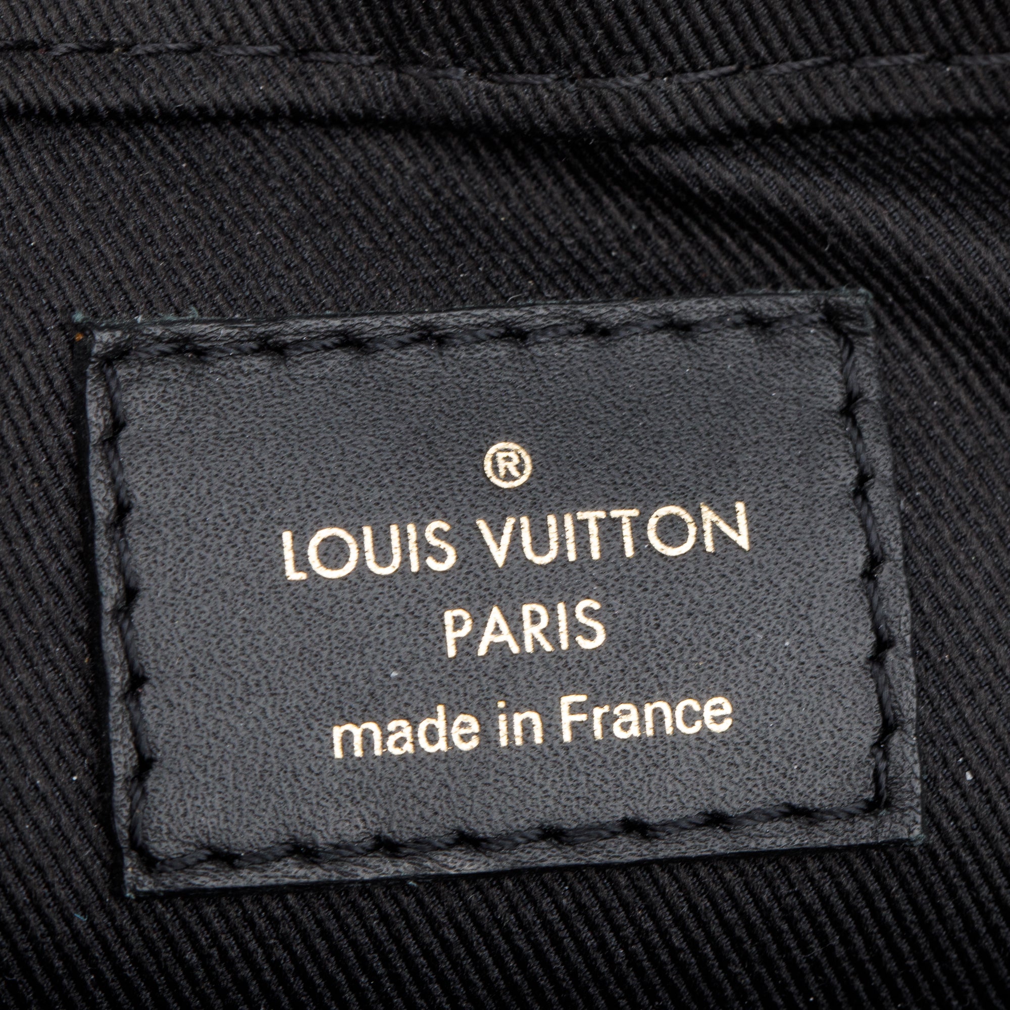 Louis Vuitton Black Leather Trim Monogram Saintonge Bag w/ Box