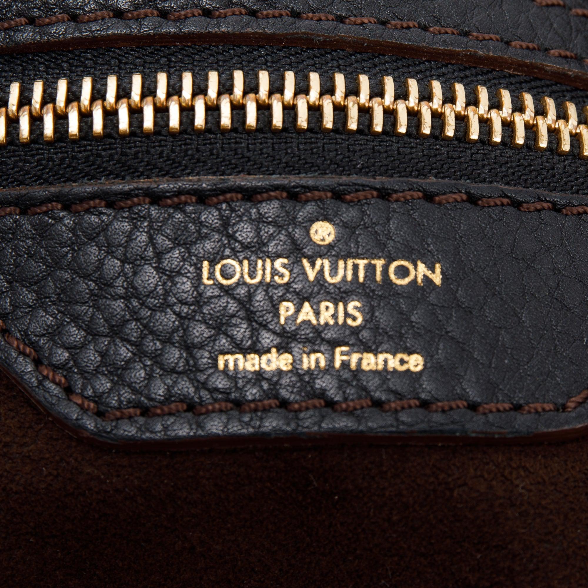 Louis Vuitton Black Mahina L Hobo