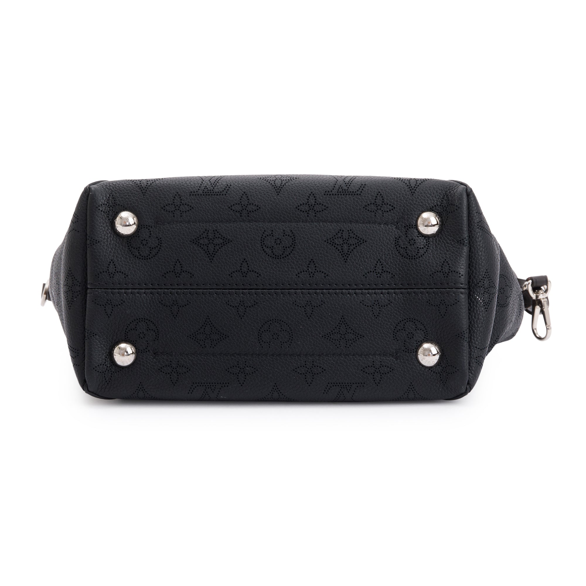 Louis Vuitton Black Mahina Leather Hina Pm Tote w/ Strap & Pouch