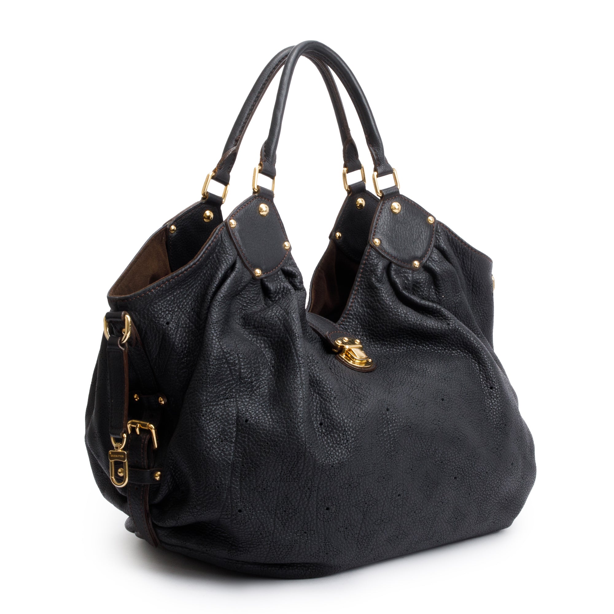Louis Vuitton Black Mahina Leather XL Hobo