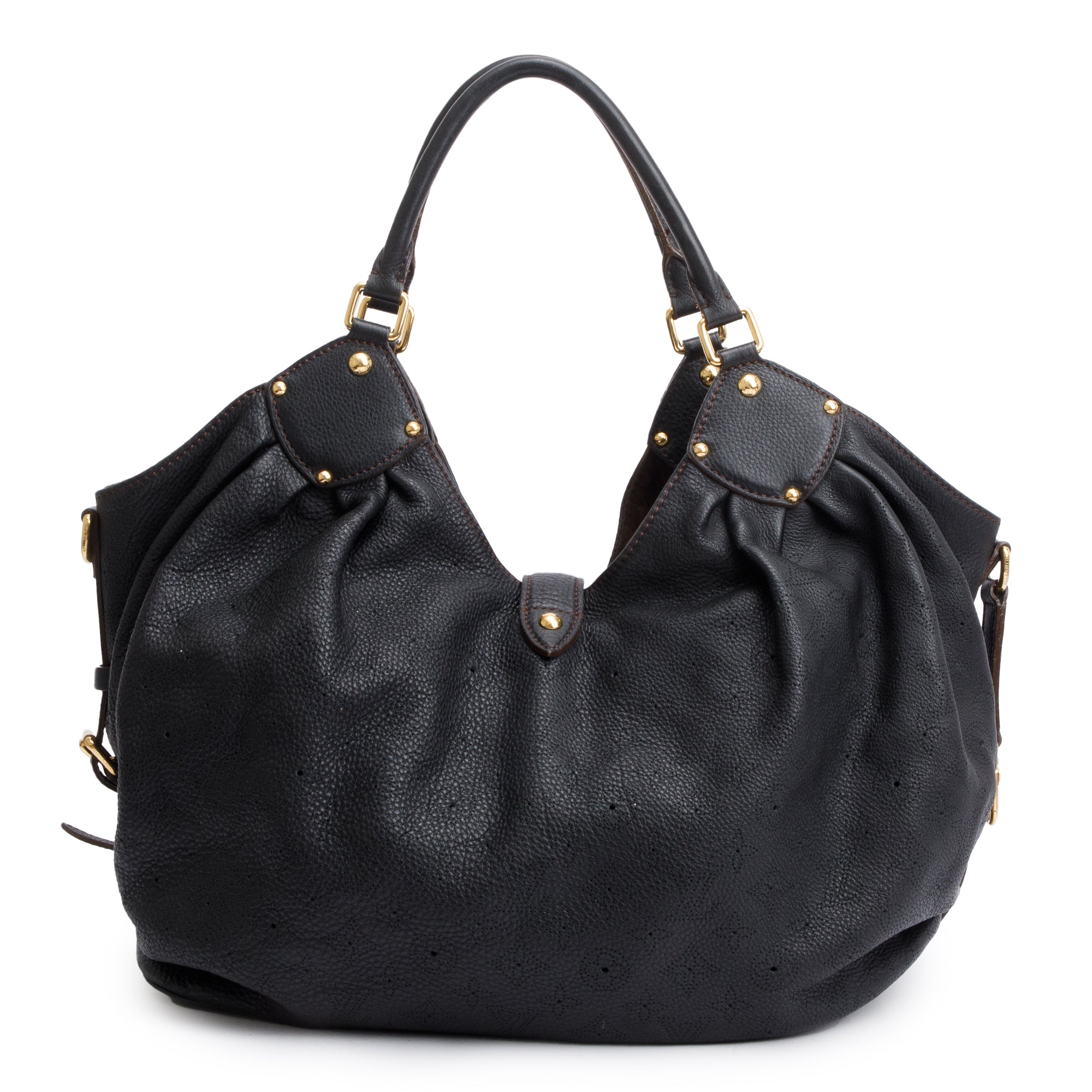 Louis Vuitton Black Mahina Leather XL Hobo