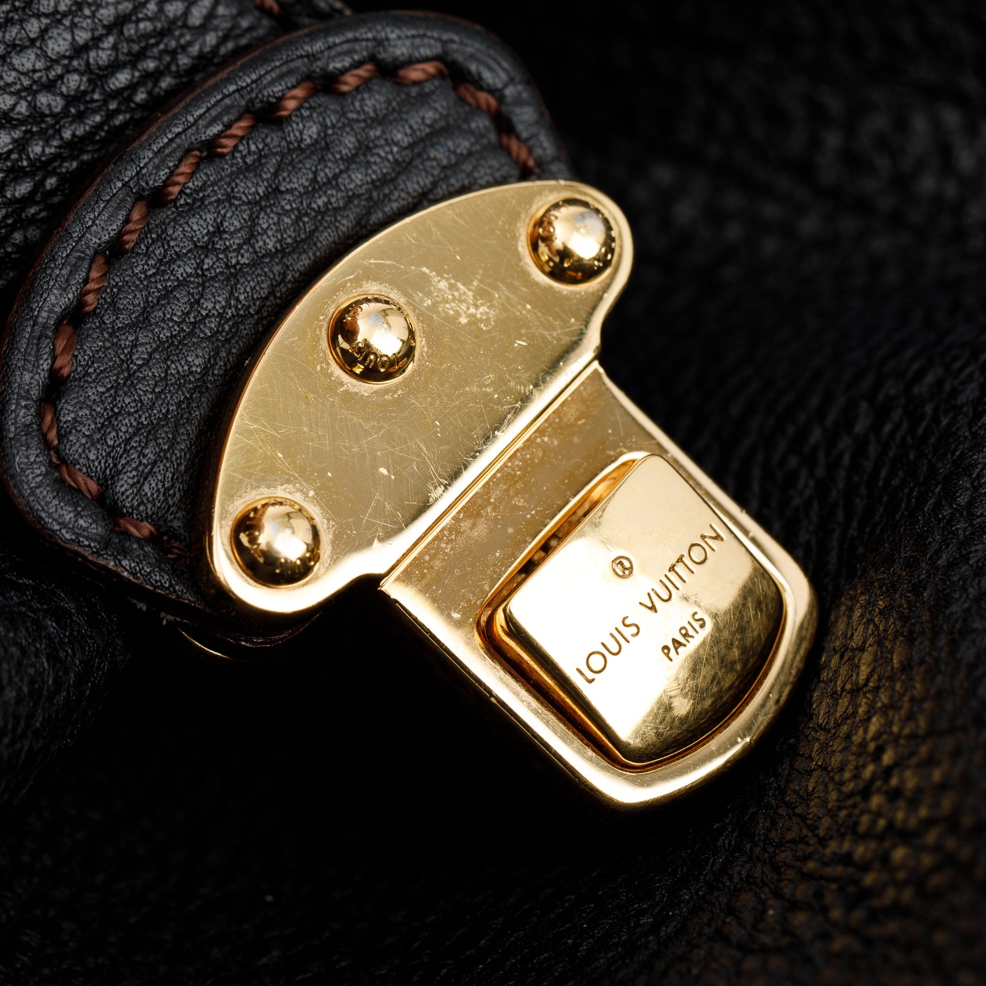 Louis Vuitton Black Mahina Leather XL Hobo