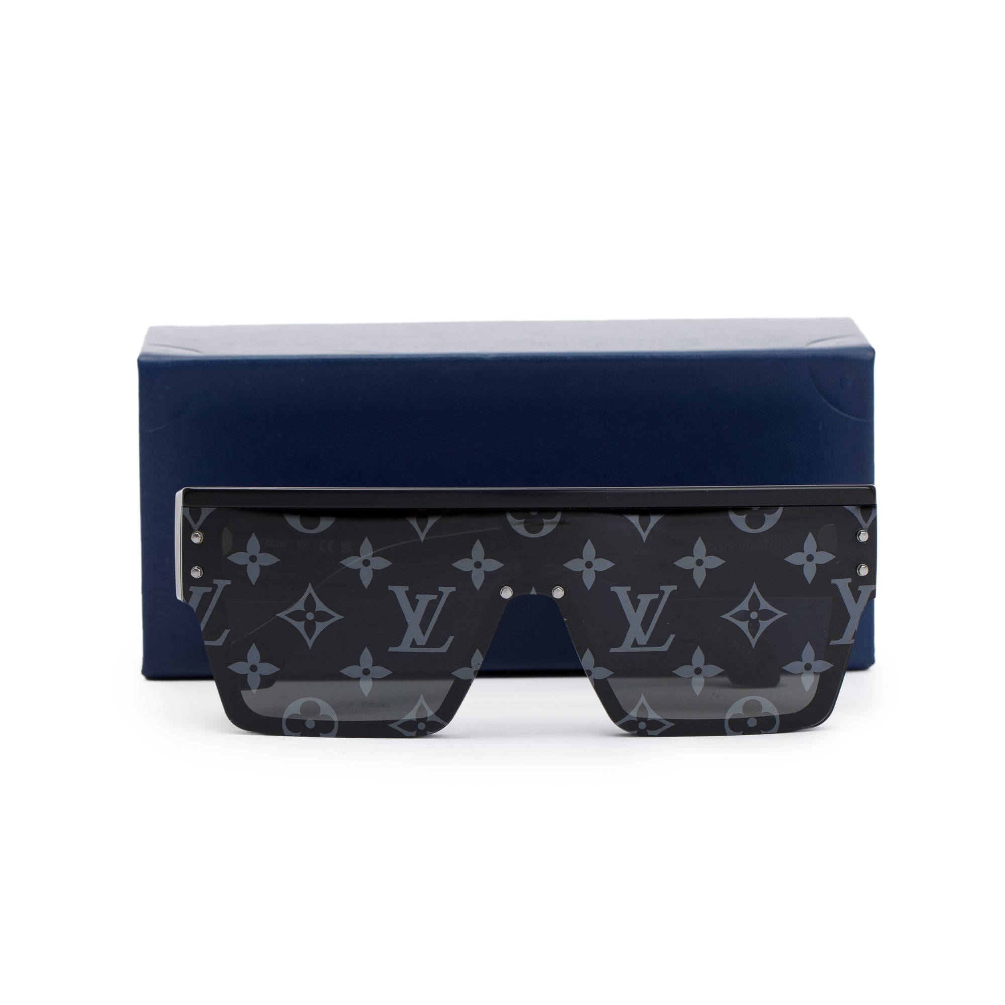 Louis Vuitton Black Metal LV Waimea Sunglasses w/ Box