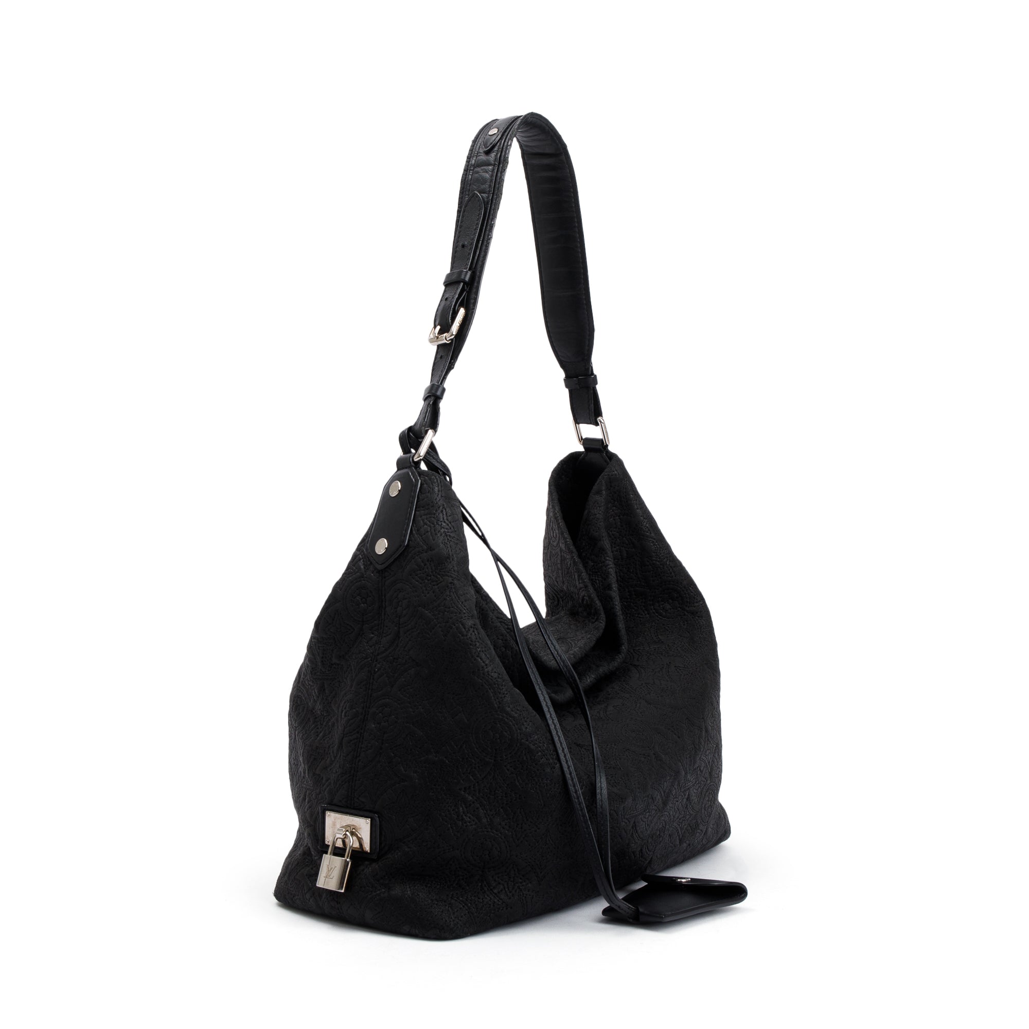 Louis Vuitton Black Monogram Antheia Leather Hobo PM