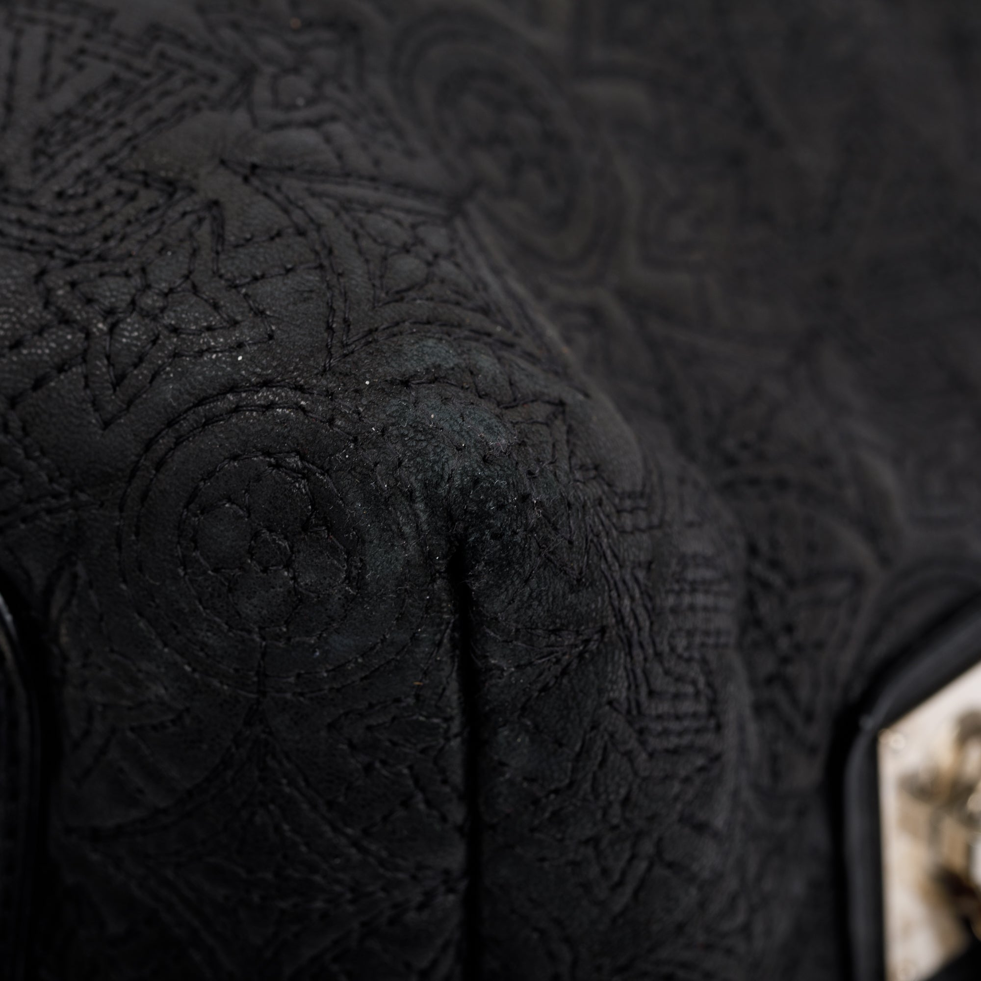 Louis Vuitton Black Monogram Antheia Leather Hobo PM