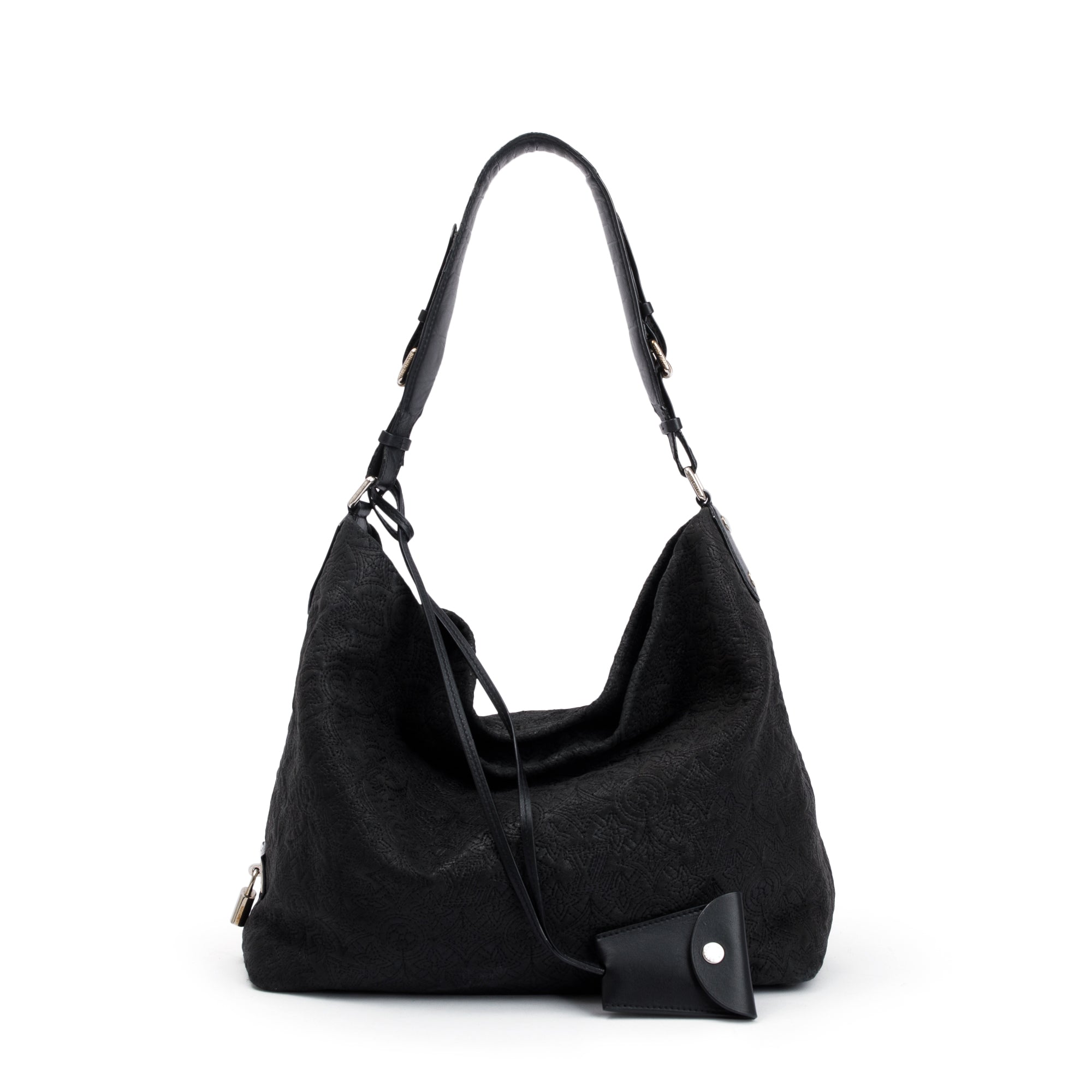 Louis Vuitton Black Monogram Antheia Leather Hobo PM