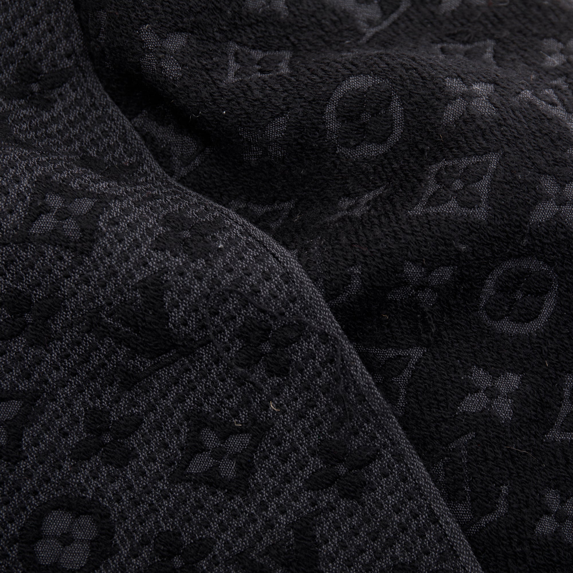 Louis Vuitton Black Monogram Classic Wool Scarf