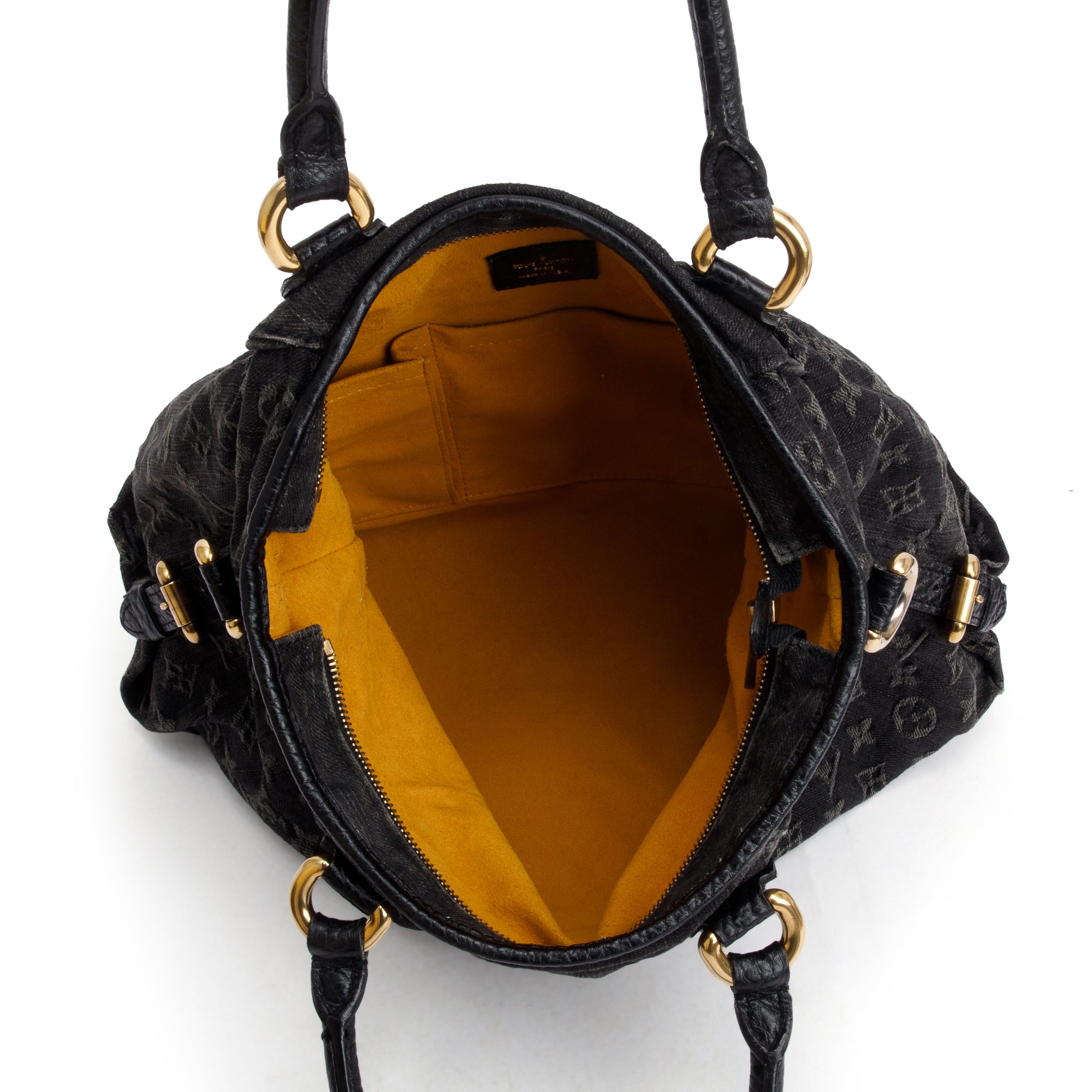 Louis Vuitton Black Monogram Denim Neo Cabby
