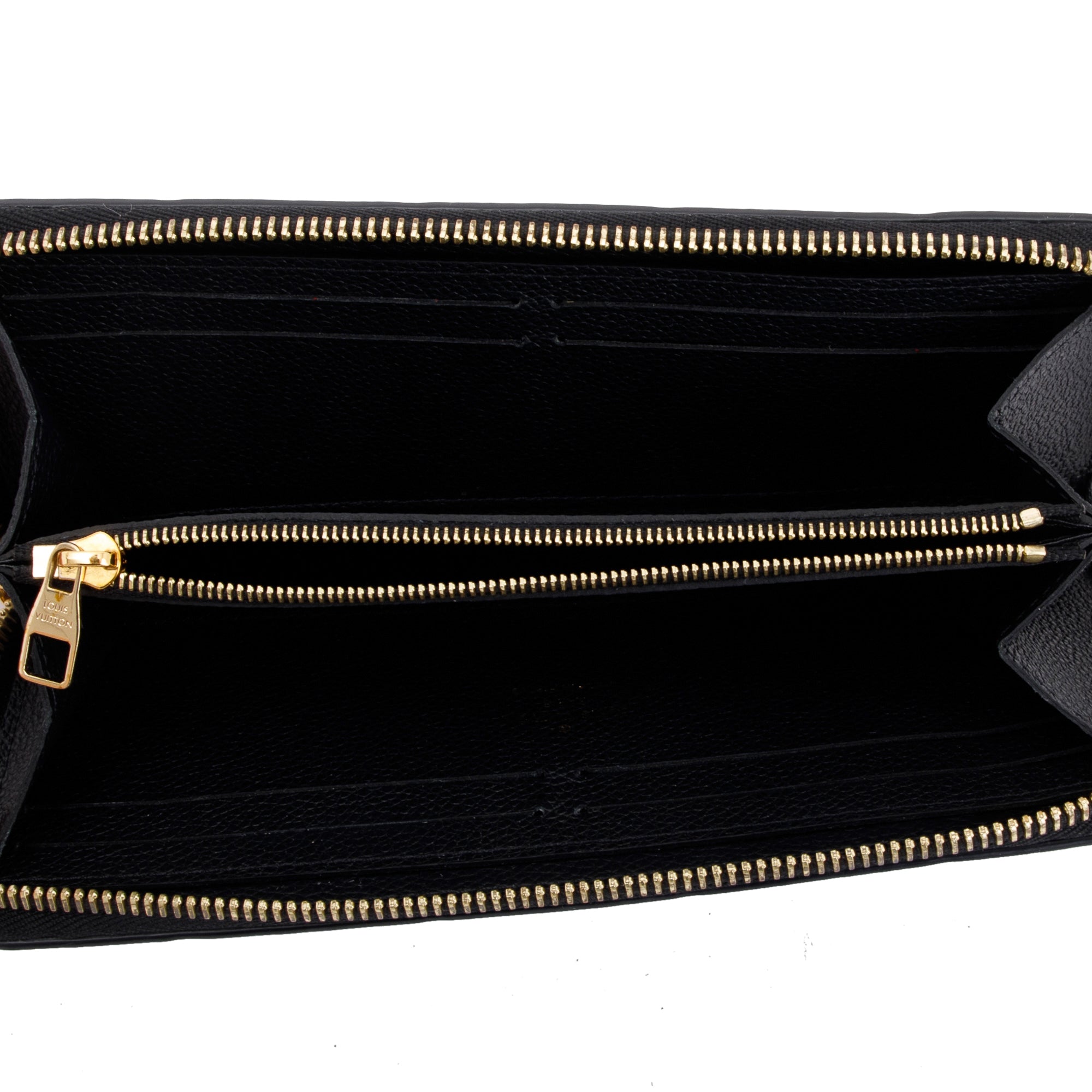 Louis Vuitton Black Monogram Empreinte Clemence Wallet w/ Box & Receipt