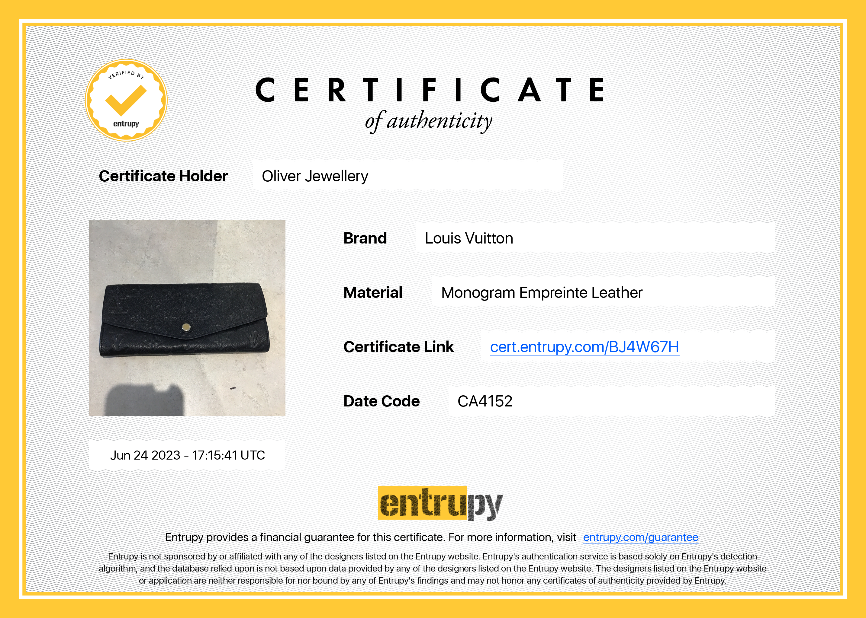 Louis Vuitton Black Monogram Empreinte Curieuse Wallet